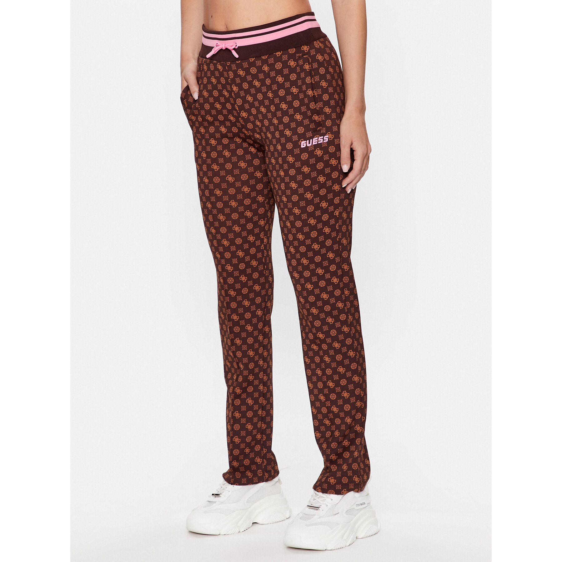 Guess Pantaloni trening Aggie V3YB00 KB212 Maro Regular Fit - Pled.ro