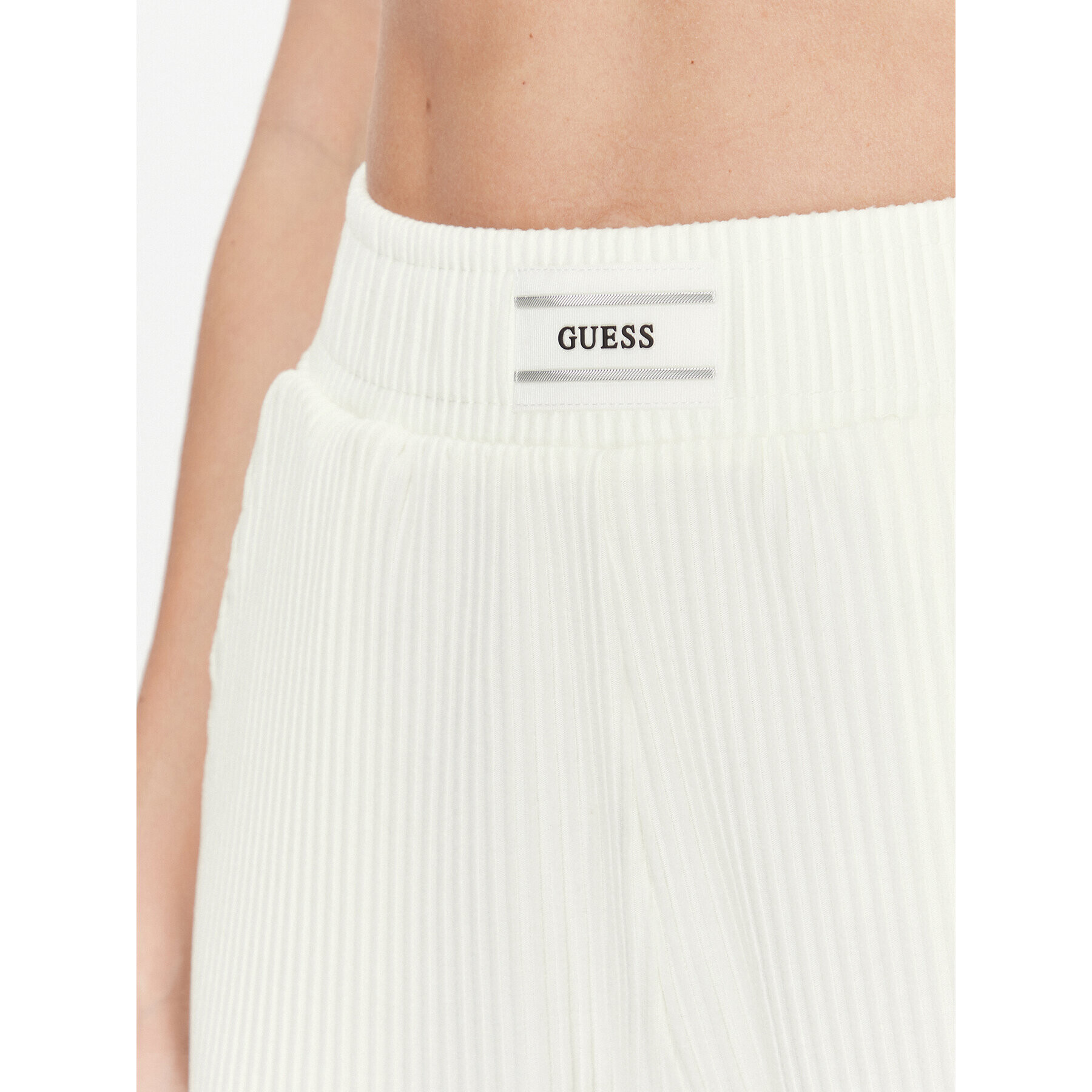 Guess Pantaloni trening Aislin V4RB01 KC2T0 Alb Regular Fit - Pled.ro