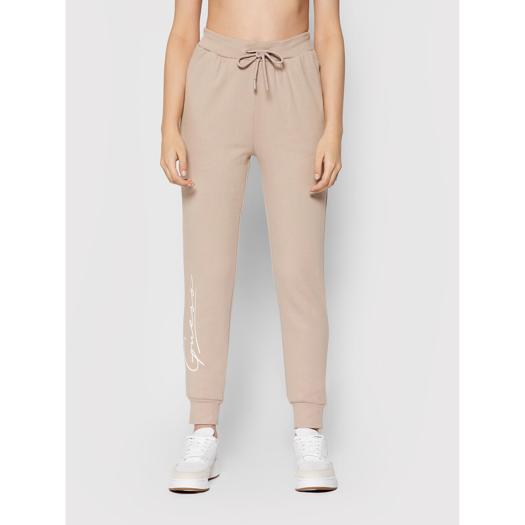 Guess Pantaloni trening Alexandra O1BA11 KAOR1 Bej Regular Fit - Pled.ro