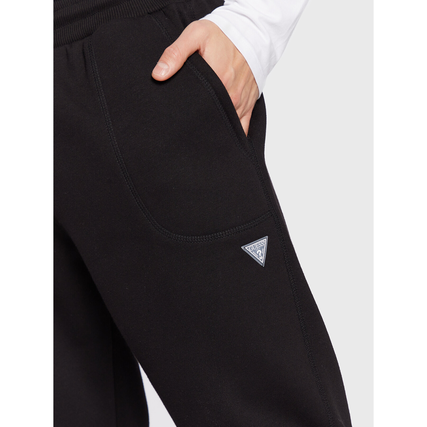 Guess Pantaloni trening Alger Z2BB12 KBGQ2 Negru Regular Fit - Pled.ro