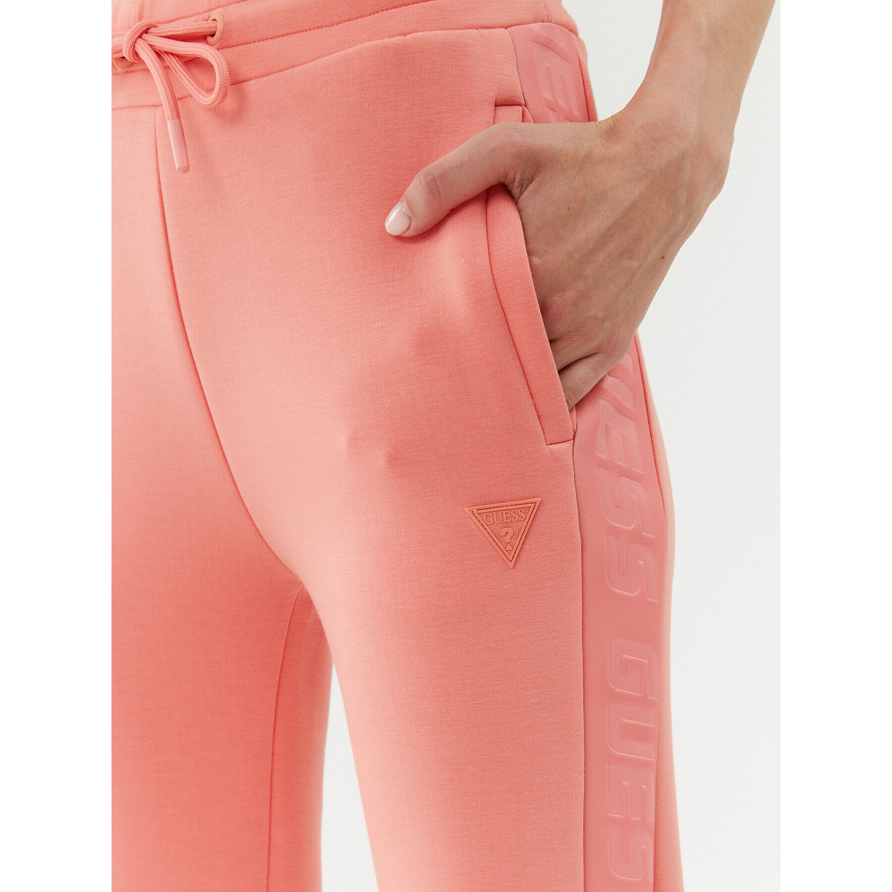 Guess Pantaloni trening Brenda V3RB21 K7UW2 Coral Regular Fit - Pled.ro