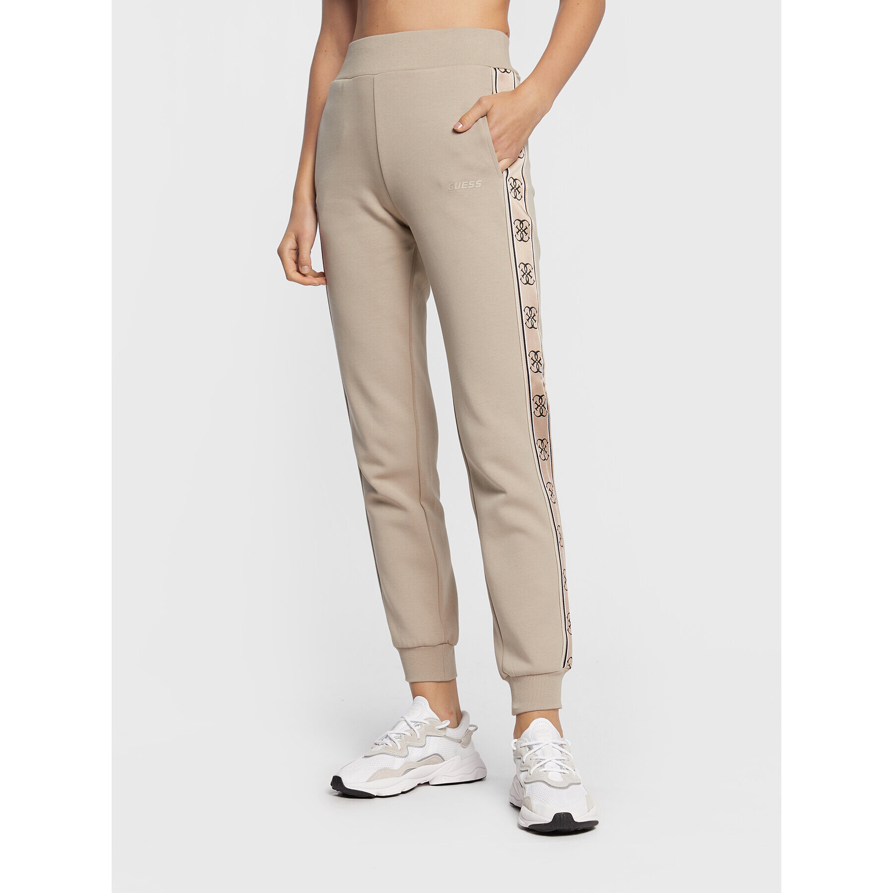 Guess Pantaloni trening Britney V2YB15 KA3P1 Bej Regular Fit - Pled.ro