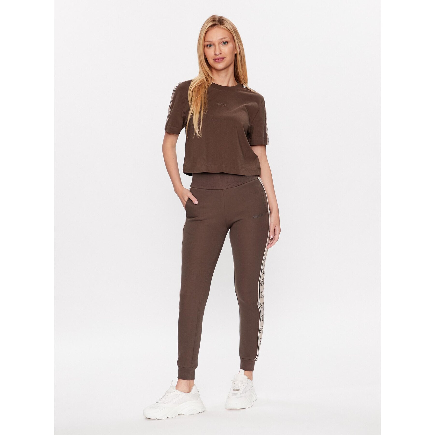 Guess Pantaloni trening Britney V2YB15 KB3P2 Maro Regular Fit - Pled.ro