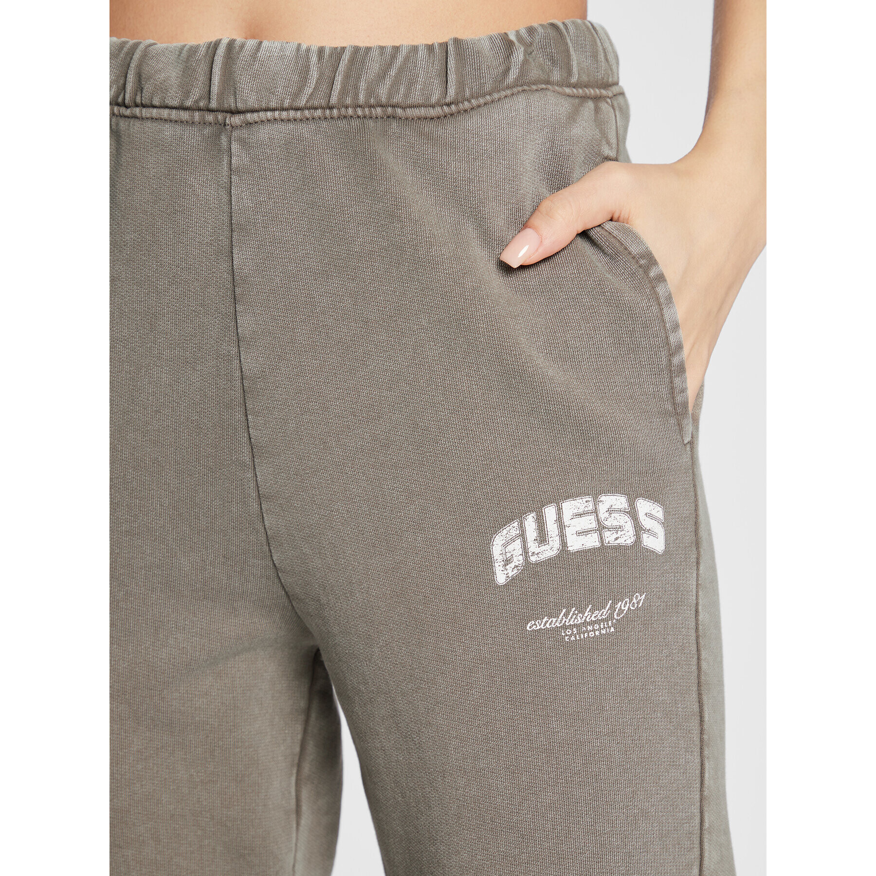 Guess Pantaloni trening Bryony V2YB05 FL04D Gri Regular Fit - Pled.ro