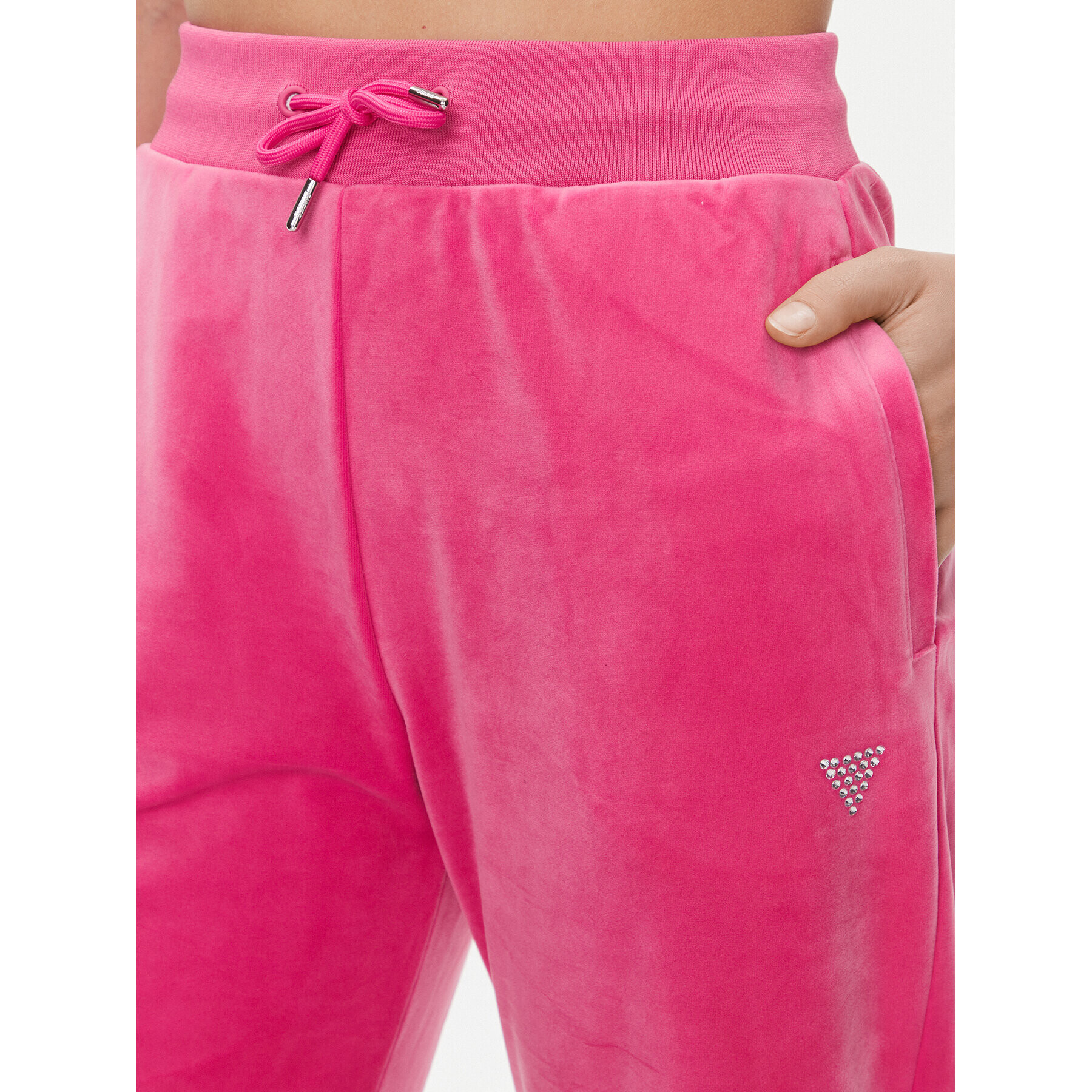 Guess Pantaloni trening Couture V3BB26 KBXI2 Roz Regular Fit - Pled.ro