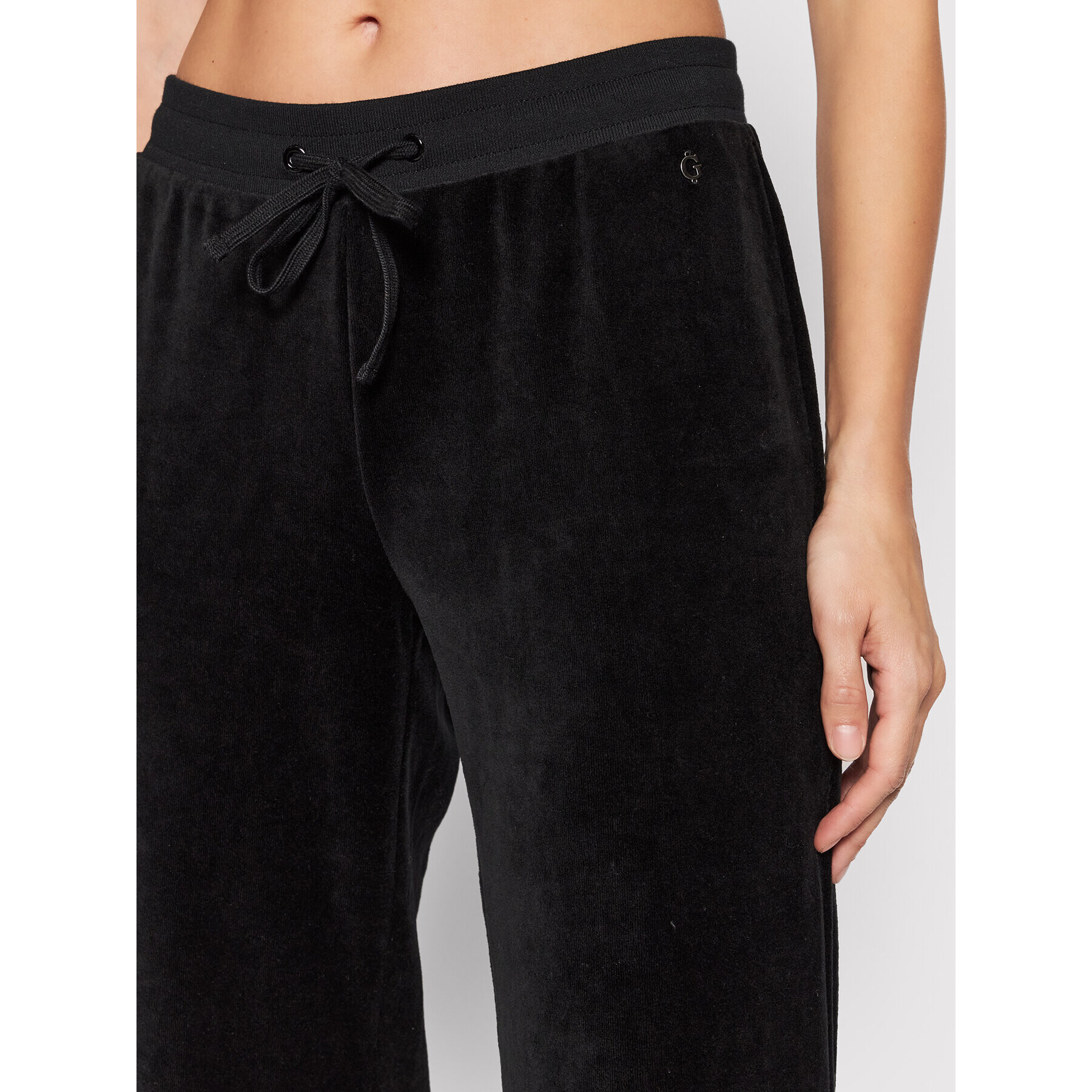 Guess Pantaloni trening G-Charm Logo W1BQ12 K9DT1 Negru Loose Fit - Pled.ro