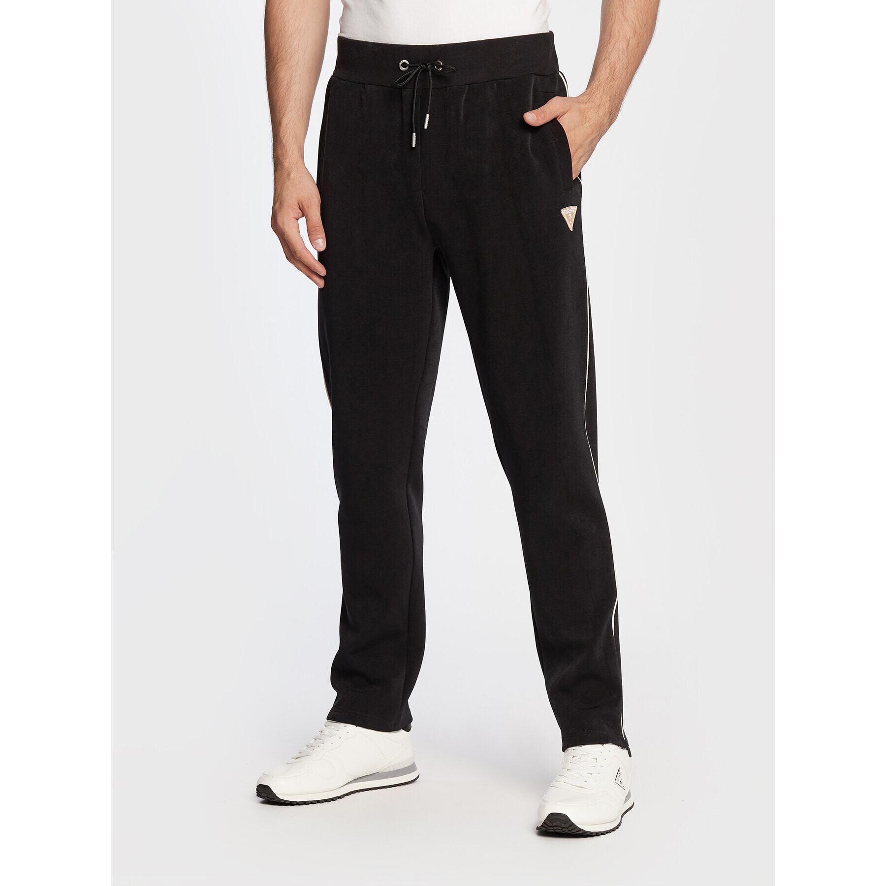 Guess Pantaloni trening Harve Z2BB03 KBC00 Negru Regular Fit - Pled.ro