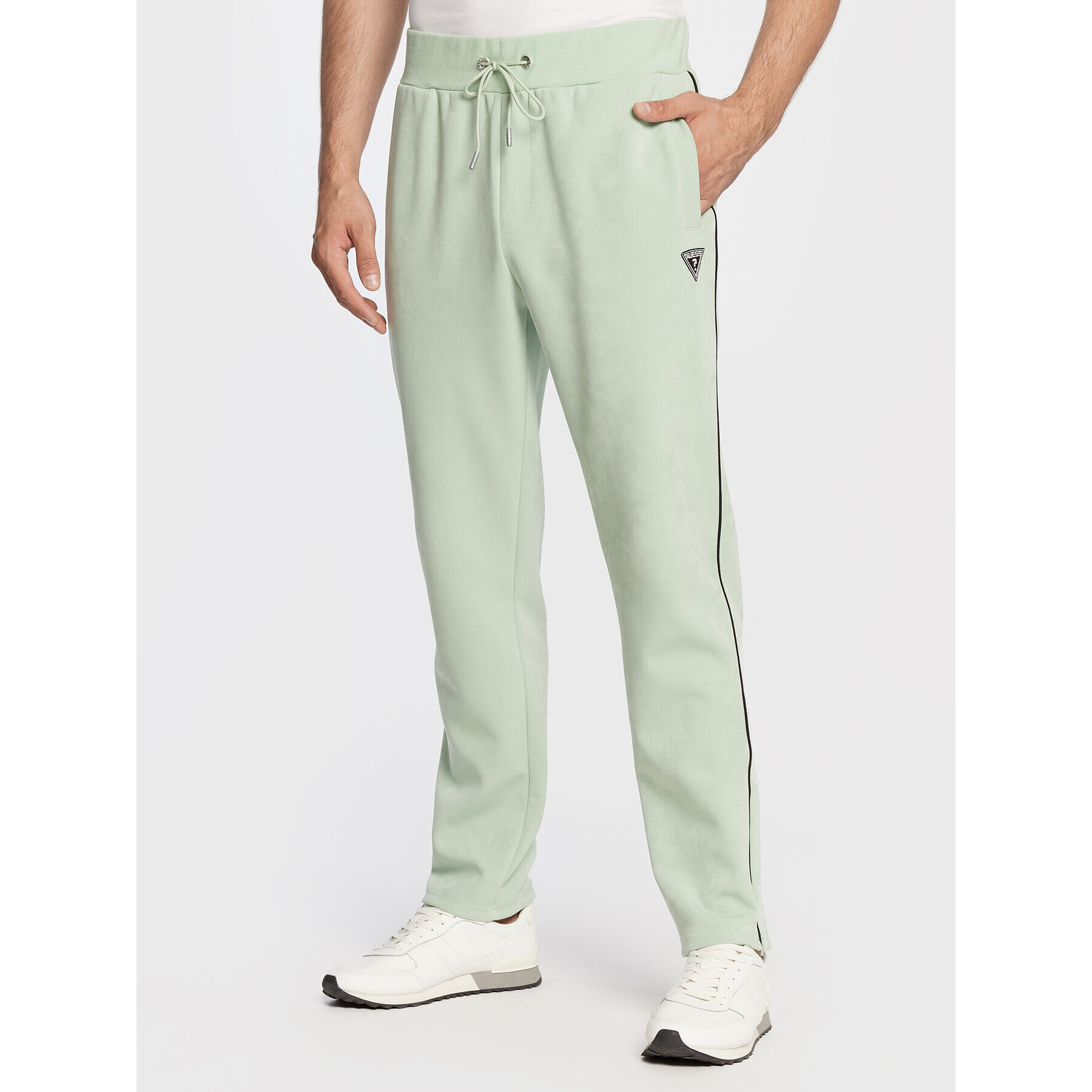 Guess Pantaloni trening Harve Z2BB03 KBC00 Verde Regular Fit - Pled.ro