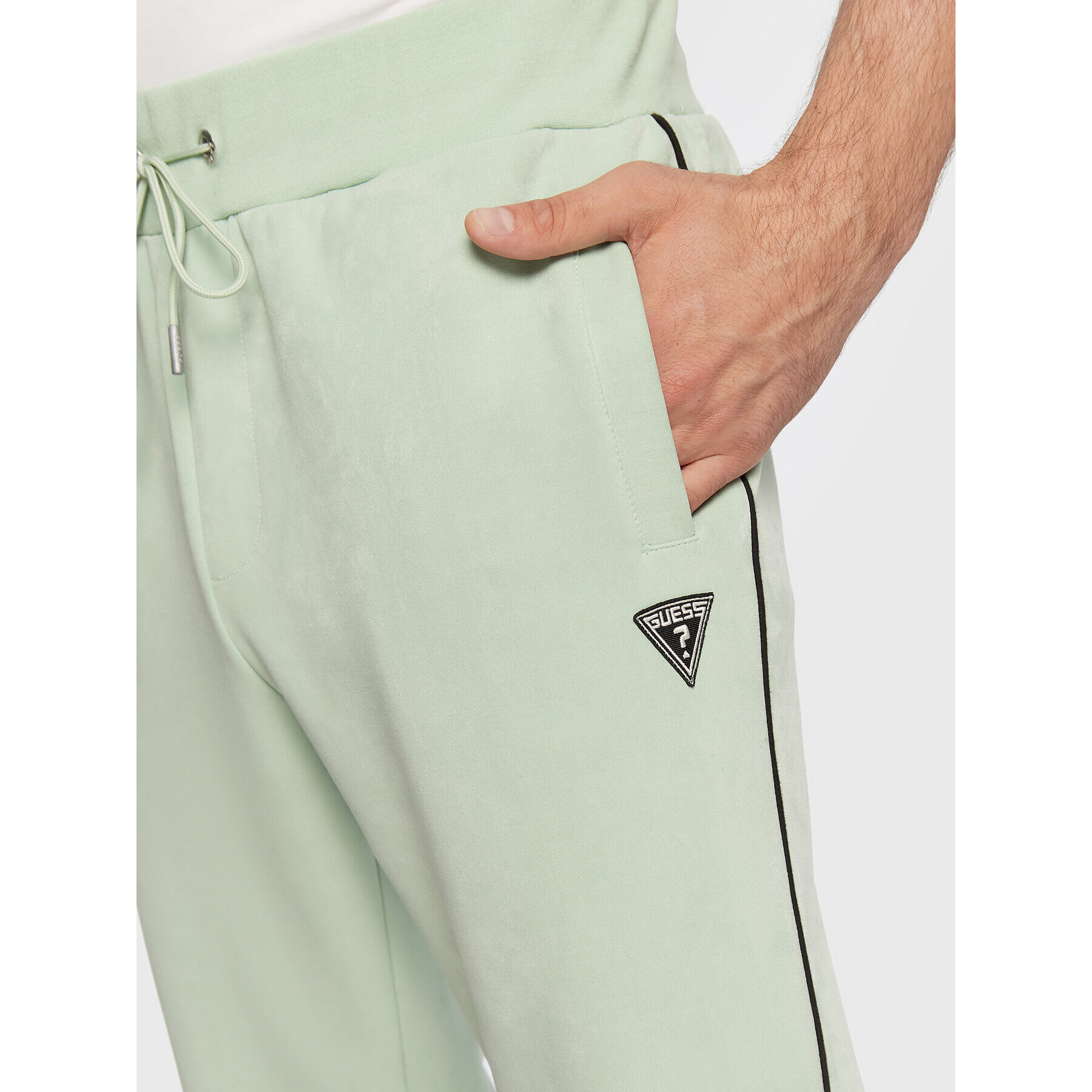 Guess Pantaloni trening Harve Z2BB03 KBC00 Verde Regular Fit - Pled.ro