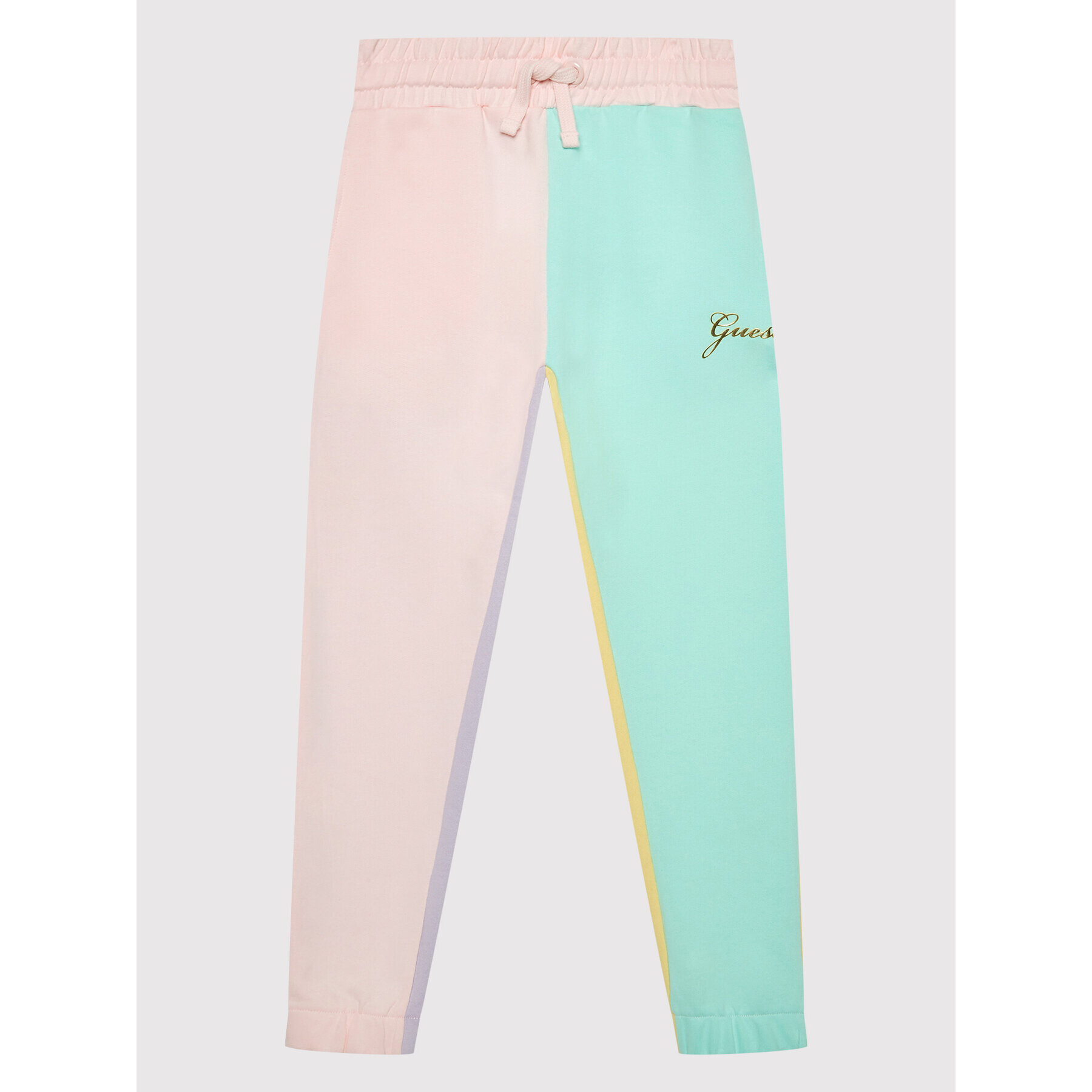 Guess Pantaloni trening J2YQ11 KA6R3 Colorat Relaxed Fit - Pled.ro