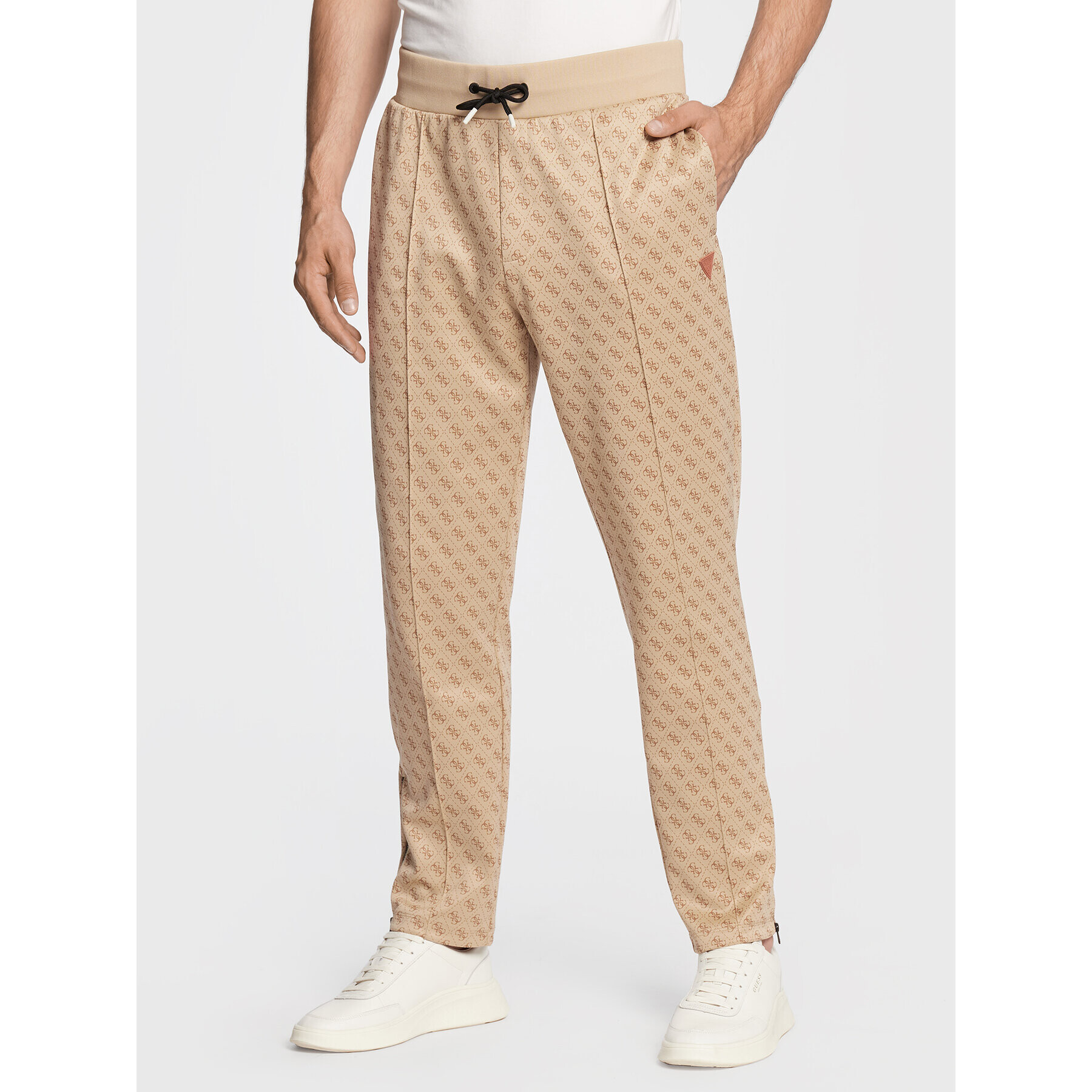 Guess Pantaloni trening Korbin Z2BB05 FL04Q Bej Regular Fit - Pled.ro