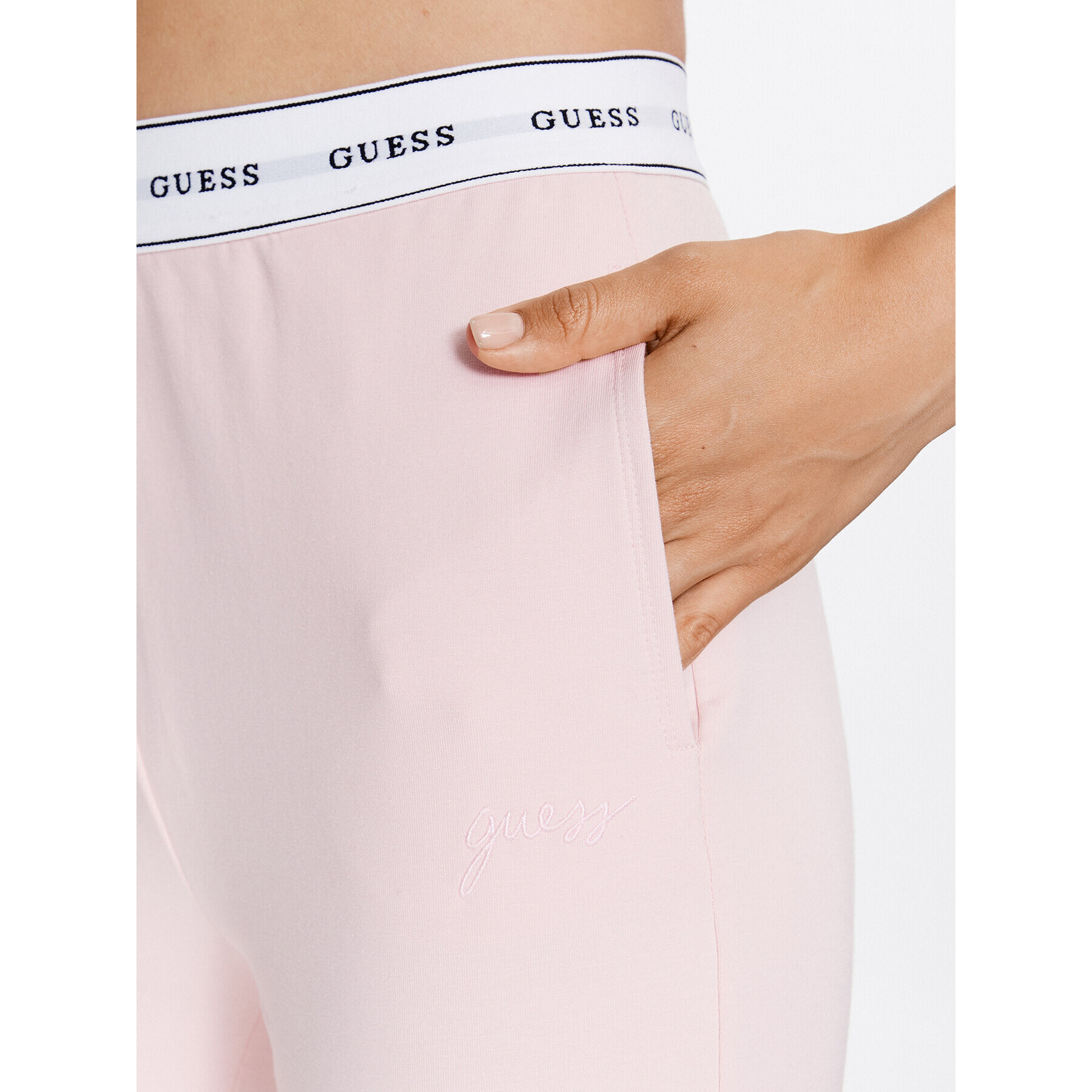 Guess Pantaloni trening O3YB00 KBS91 Roz Regular Fit - Pled.ro