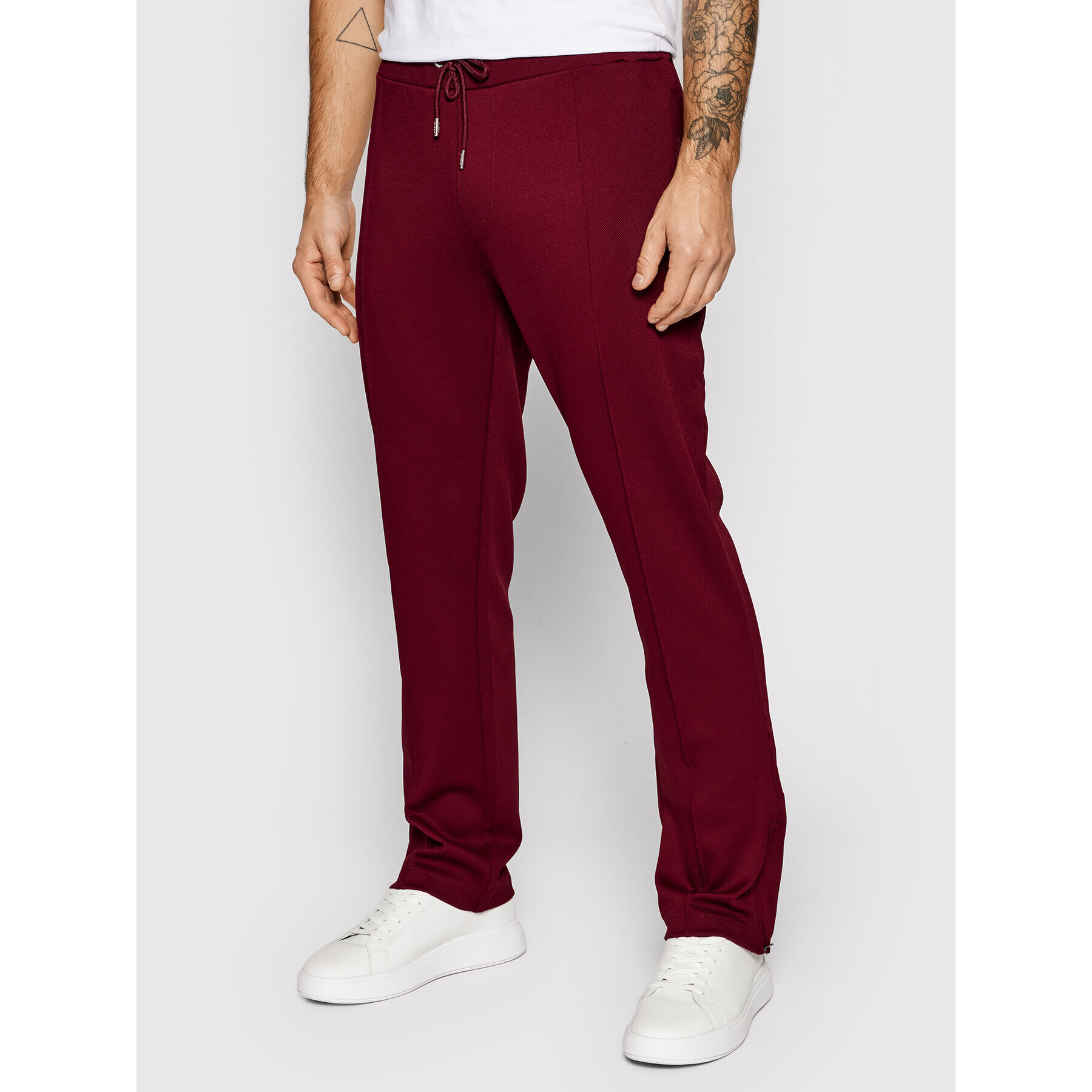 Guess Pantaloni trening Phil U1BA24 FL03X Vișiniu Regular Fit - Pled.ro