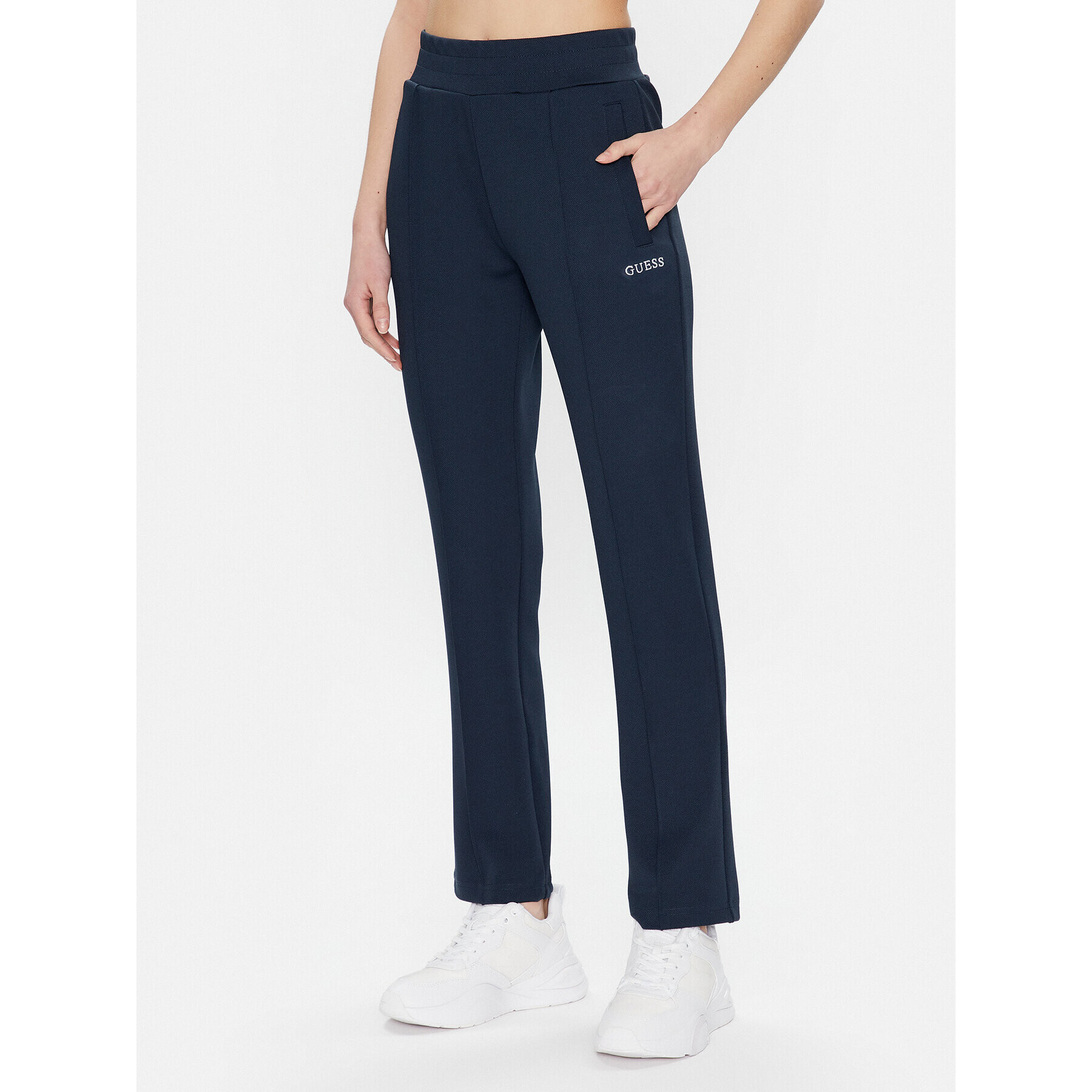 Guess Pantaloni trening Signature V3GB00 KBO62 Bleumarin Regular Fit - Pled.ro