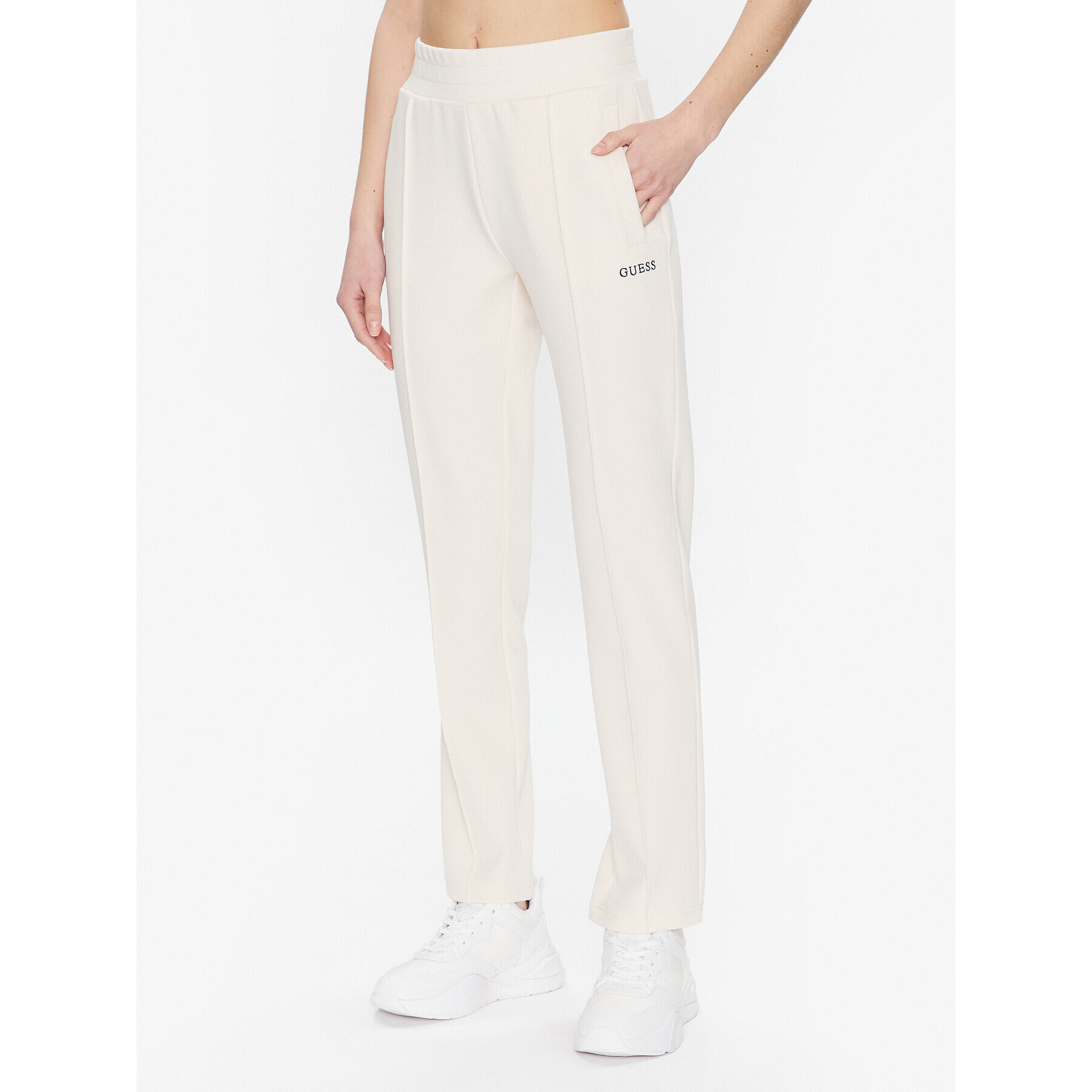 Guess Pantaloni trening Signature V3GB00 KBO62 Roz Regular Fit - Pled.ro