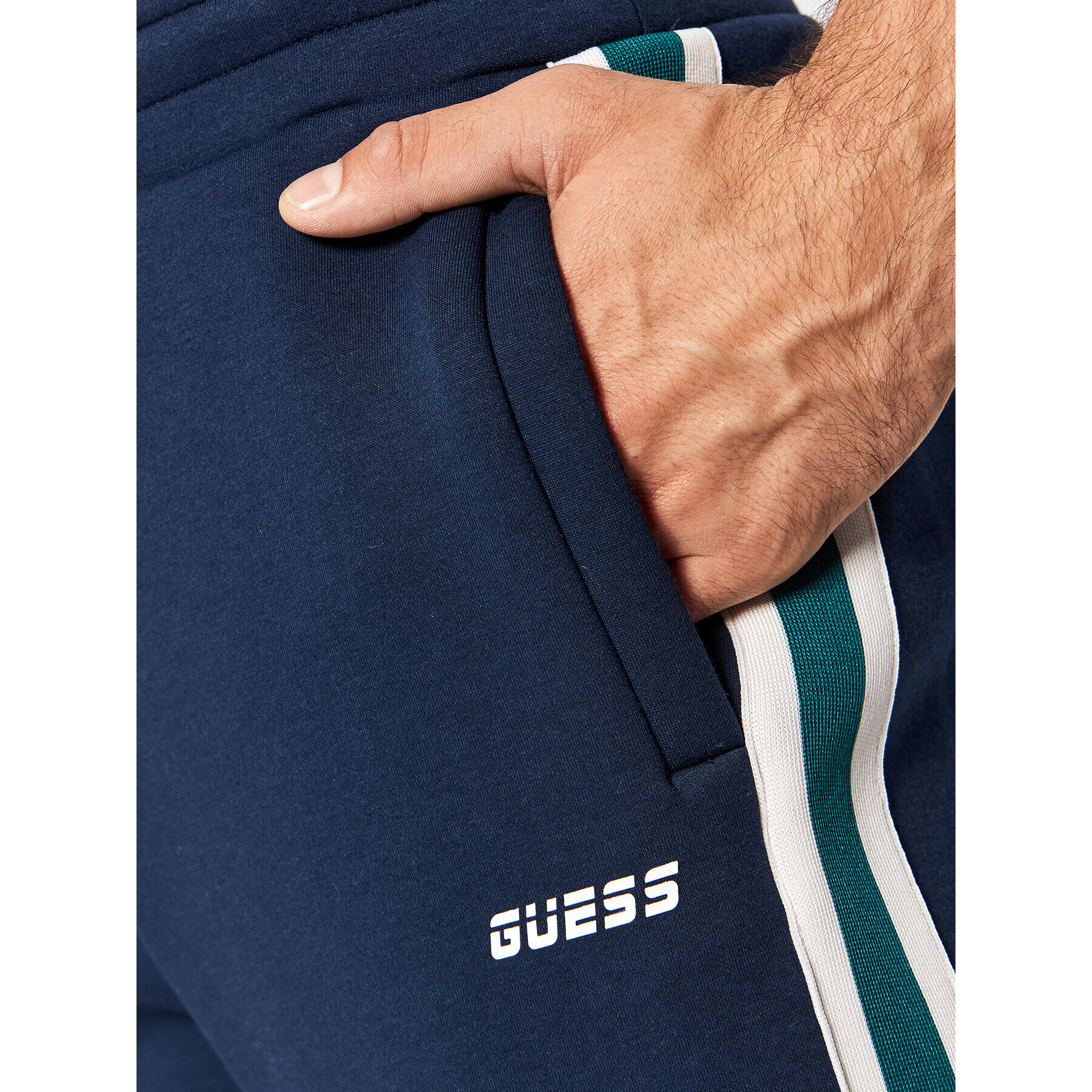 Guess Pantaloni trening U1BA27 FL046 Bleumarin Regular Fit - Pled.ro