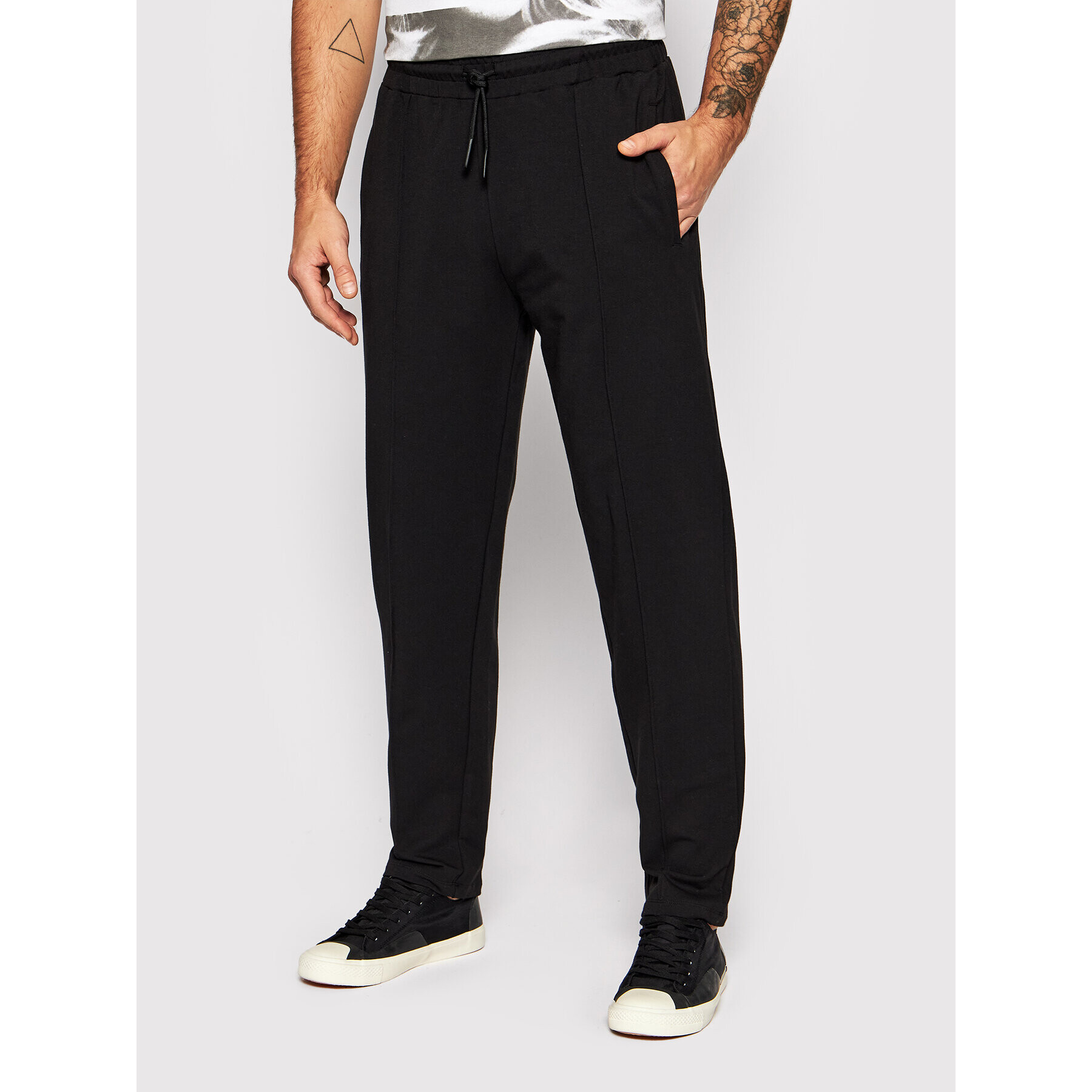 Guess Pantaloni trening U1BB00 FL043 Negru Relaxed Fit - Pled.ro