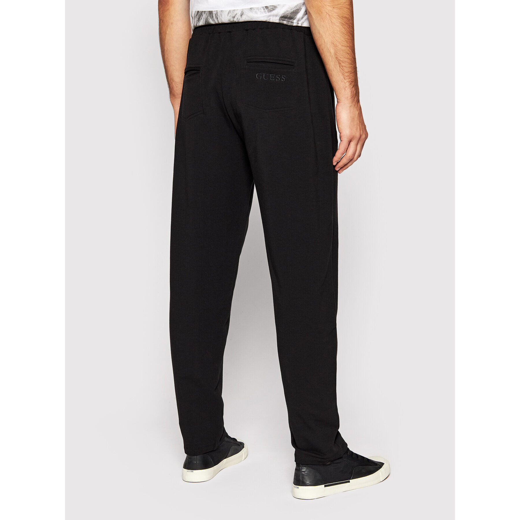 Guess Pantaloni trening U1BB00 FL043 Negru Relaxed Fit - Pled.ro