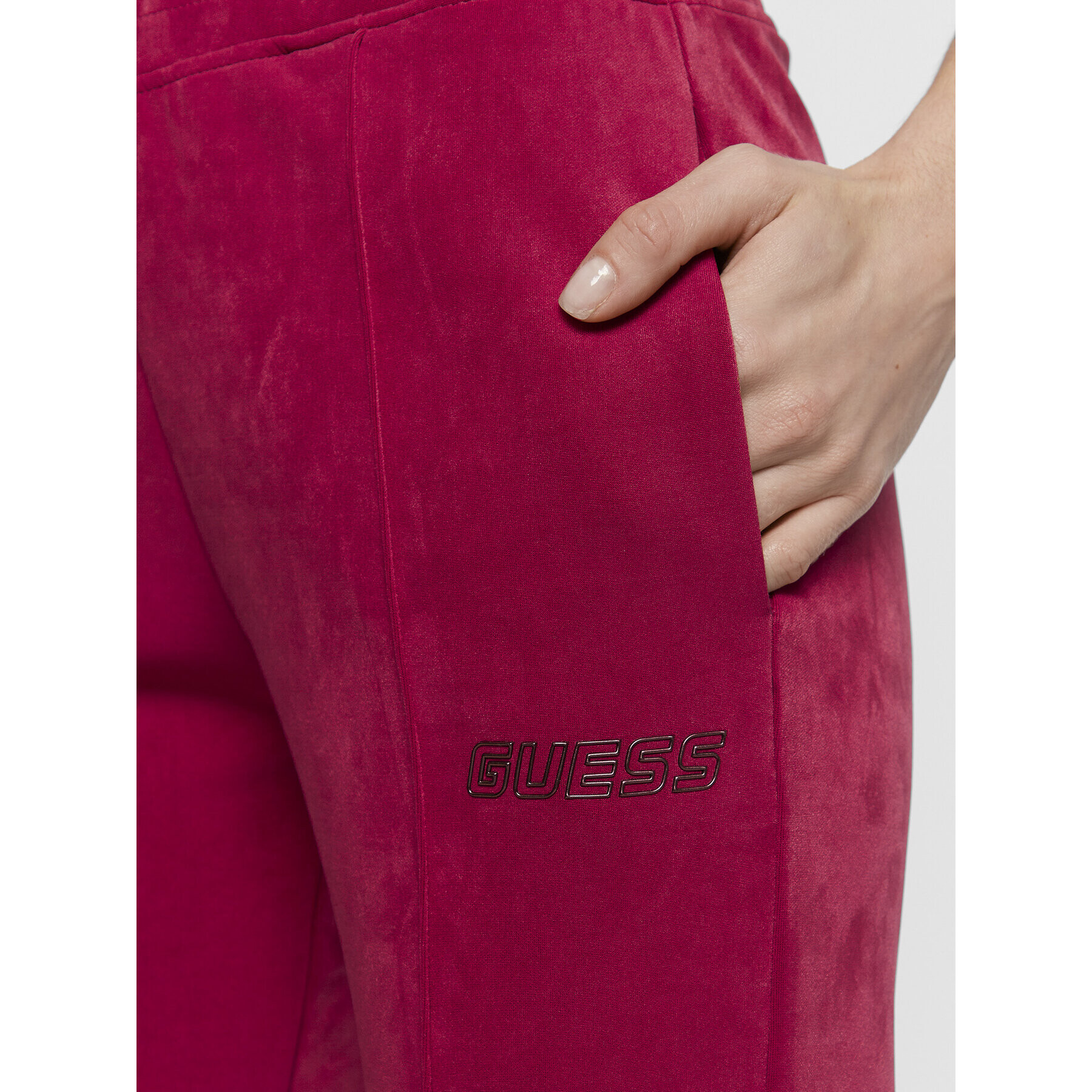 Guess Pantaloni trening V2BB03 KBC00 Roșu Regular Fit - Pled.ro