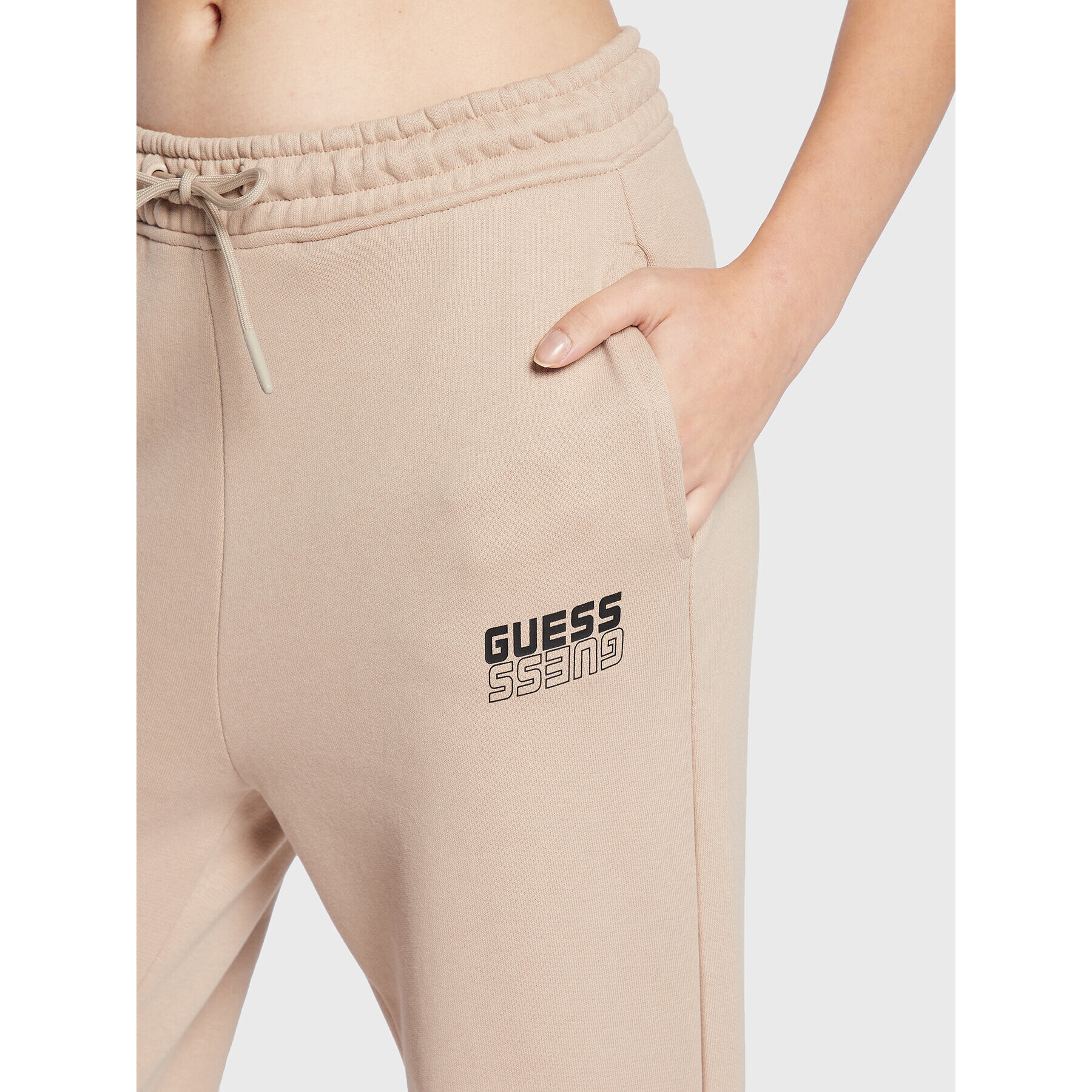 Guess Pantaloni trening V2BB18 K9V34 Bej Regular Fit - Pled.ro