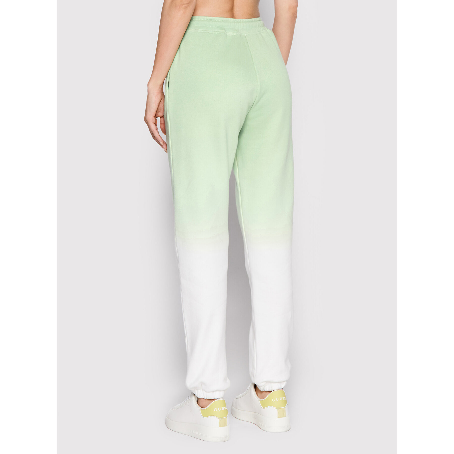 Guess Pantaloni trening V2YB02 FL04Z Verde Regular Fit - Pled.ro