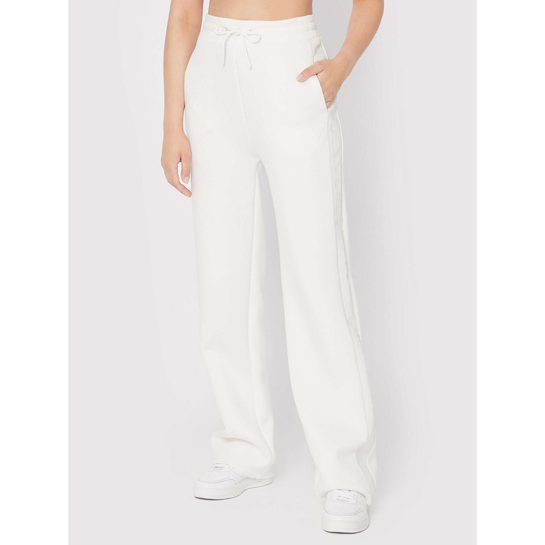 Guess Pantaloni trening V2YB19 K7UW2 Alb Regular Fit - Pled.ro