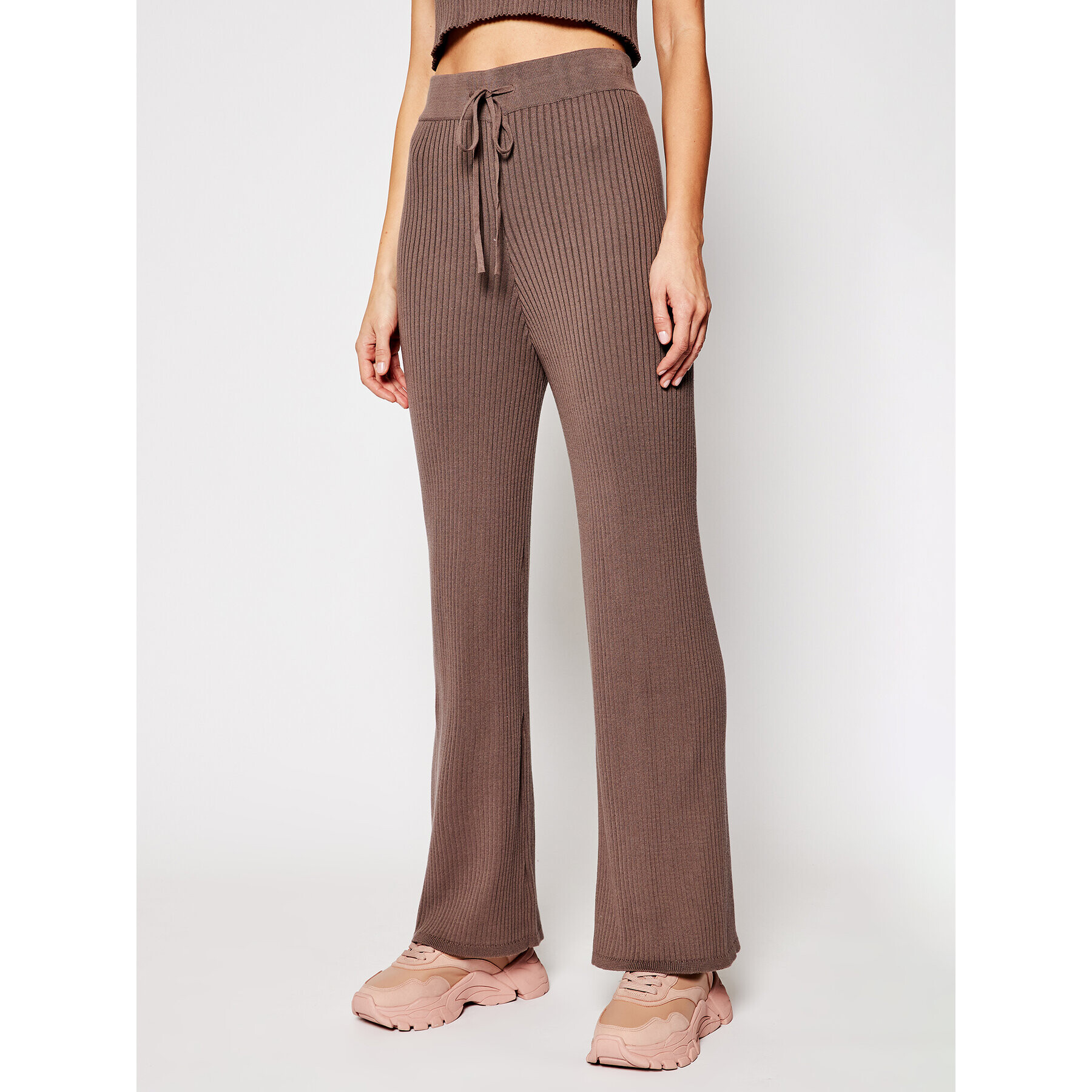 Guess Pantaloni tricotați Rib O1GB02 ZZ04L Maro Regular Fit - Pled.ro