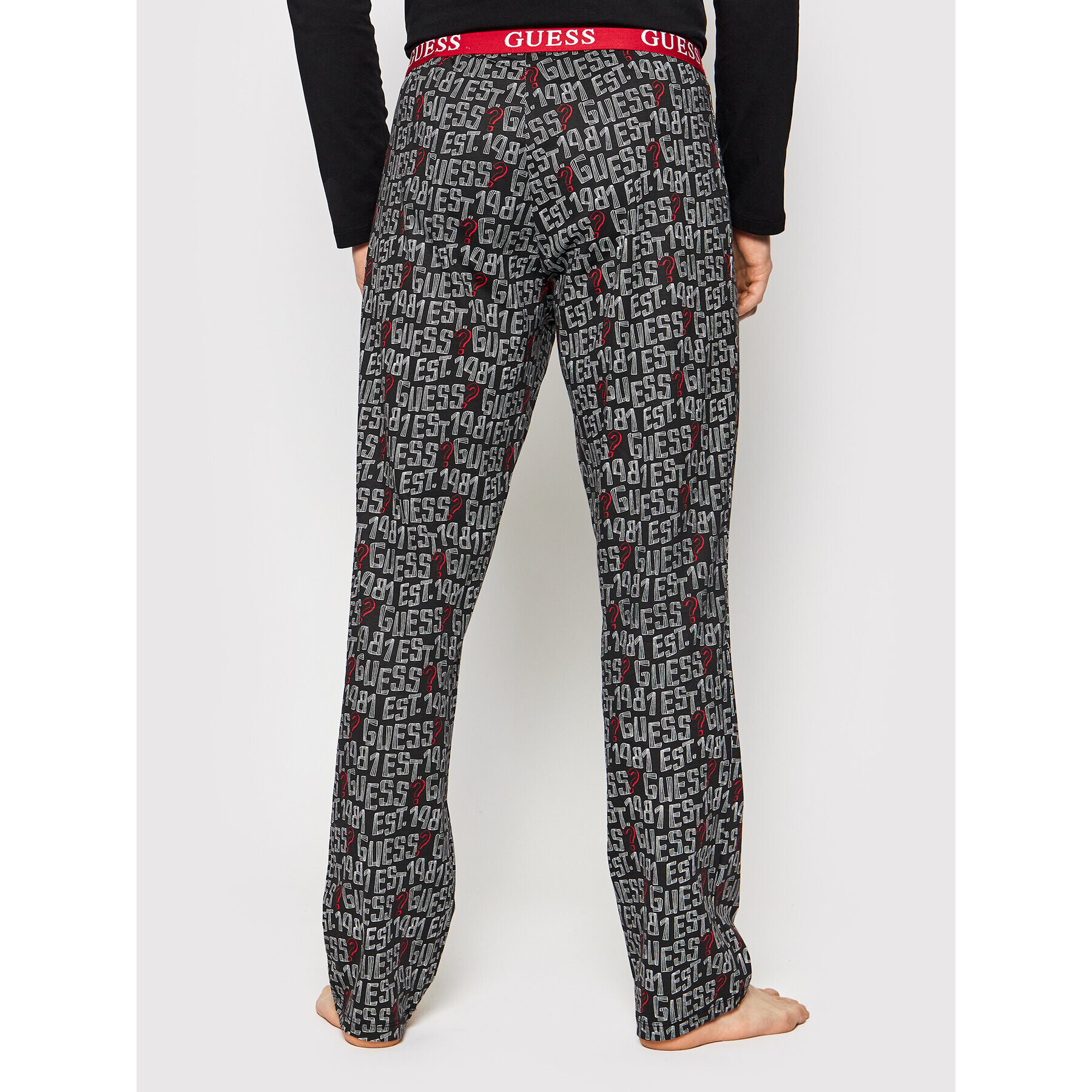 Guess Pijama U1BX01 JR018 Negru - Pled.ro