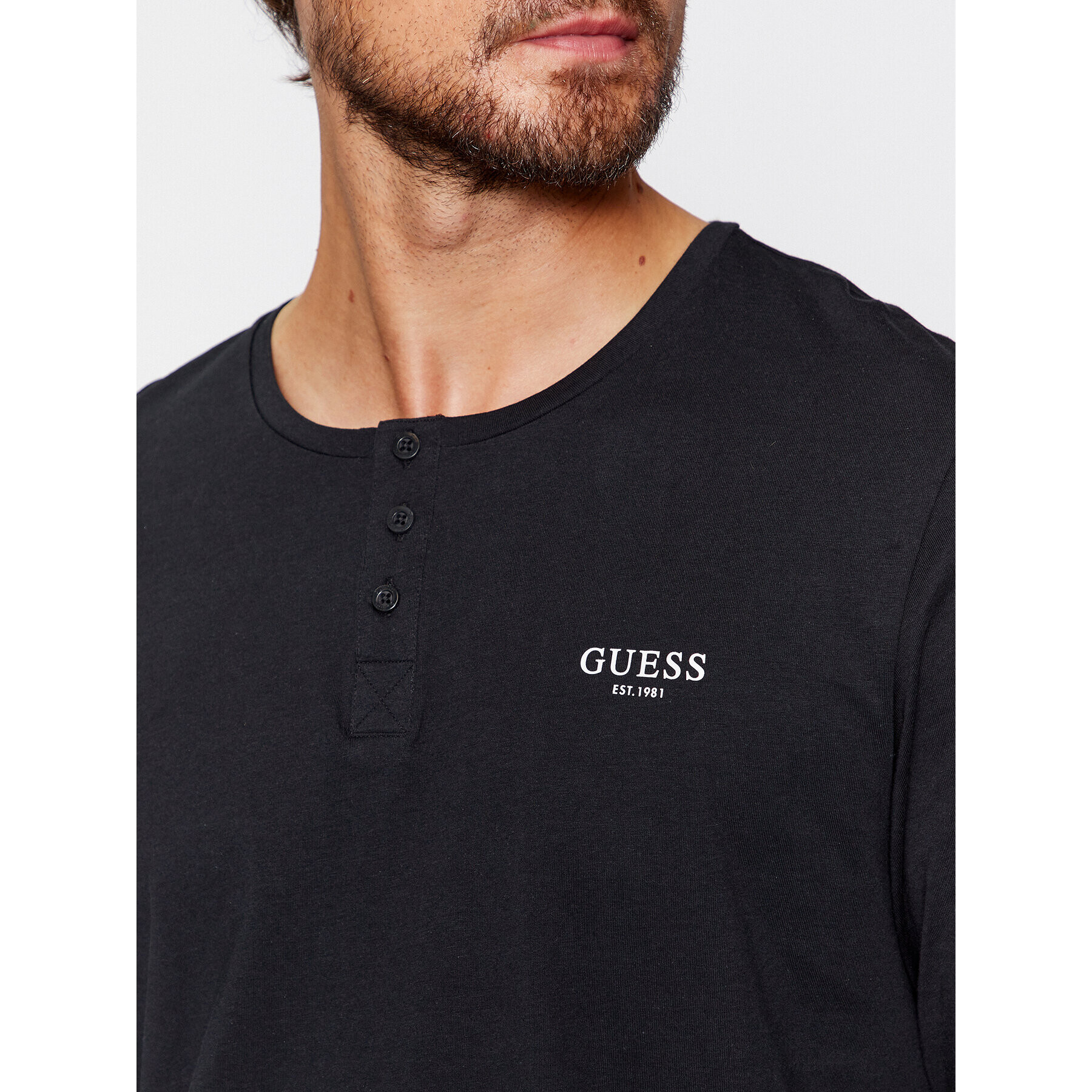 Guess Pijama U3BX00 KBZG0 Negru Regular Fit - Pled.ro