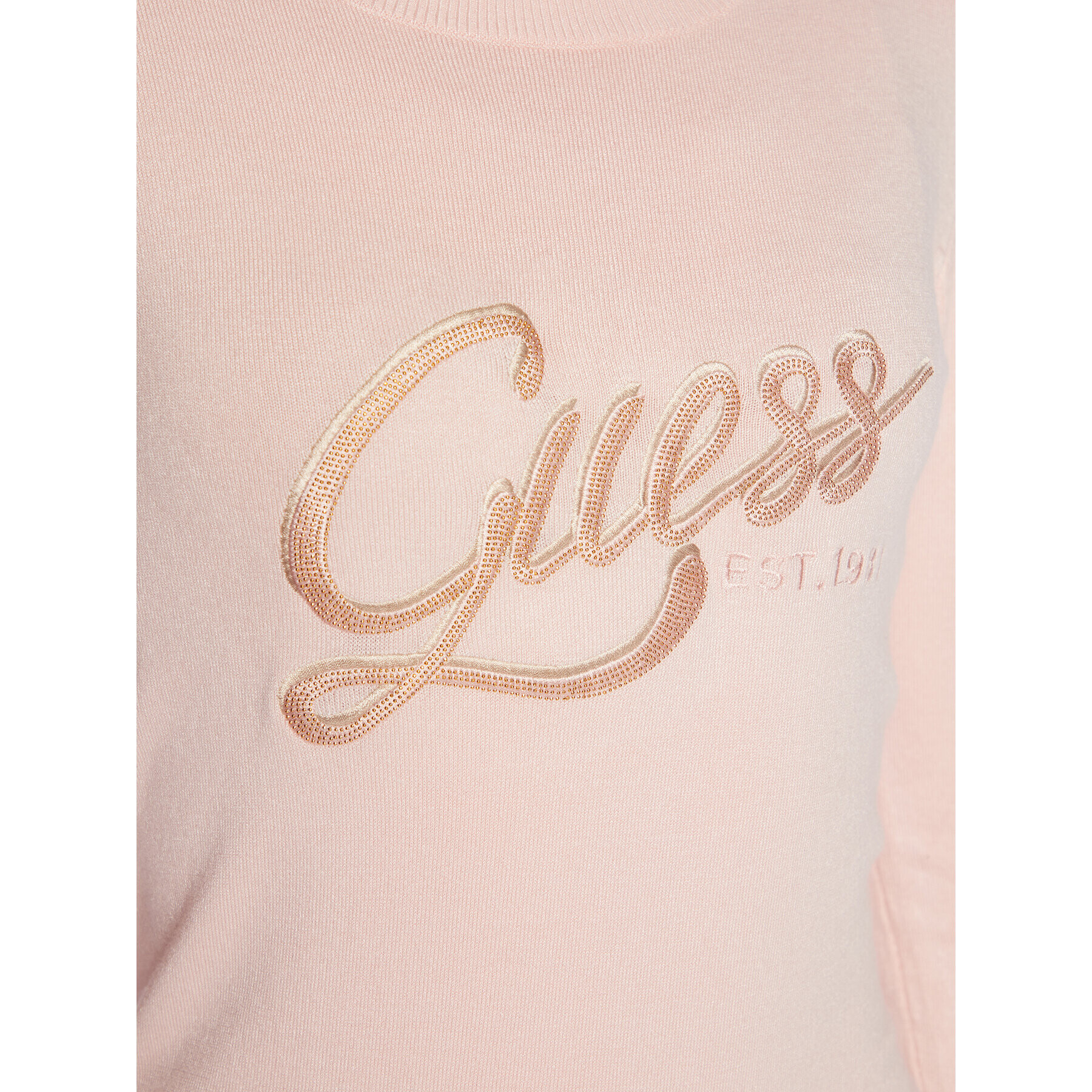 Guess Pulover Edie W3GR37 Z2NQ2 Roz Slim Fit - Pled.ro