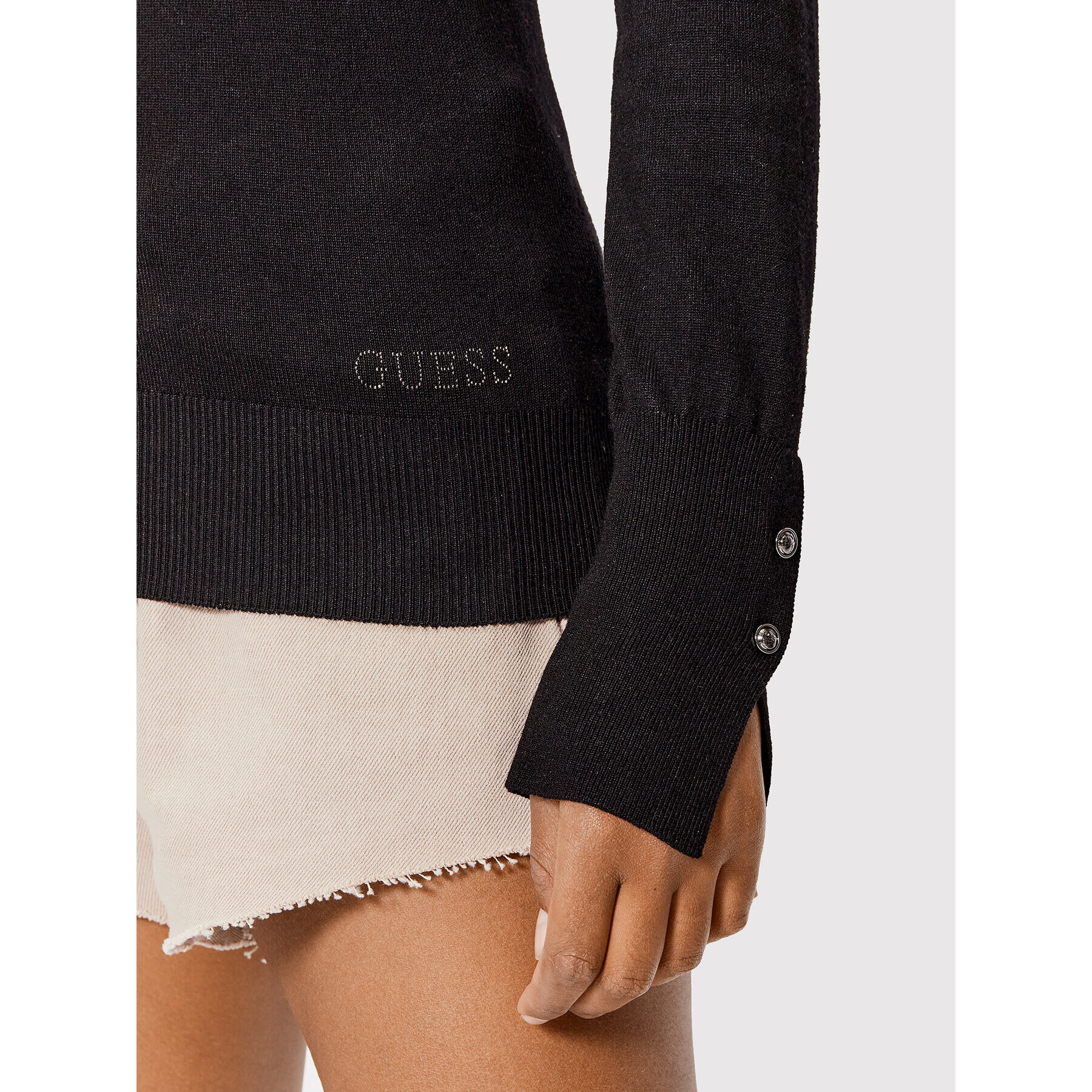 Guess Pulover Elinor W2YR30 Z2V62 Negru Regular Fit - Pled.ro