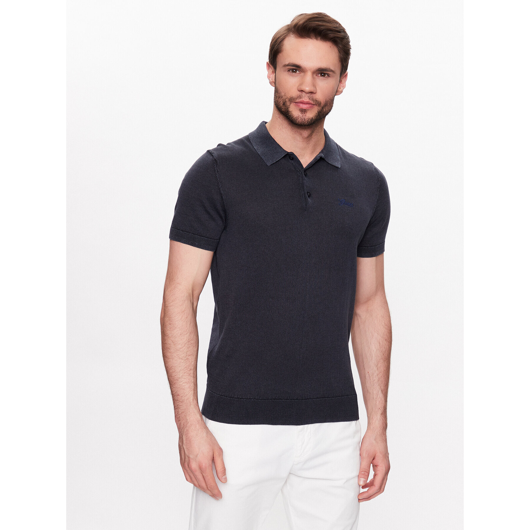 Guess Tricou polo Tony M3GR06 Z3611 Bleumarin Regular Fit - Pled.ro