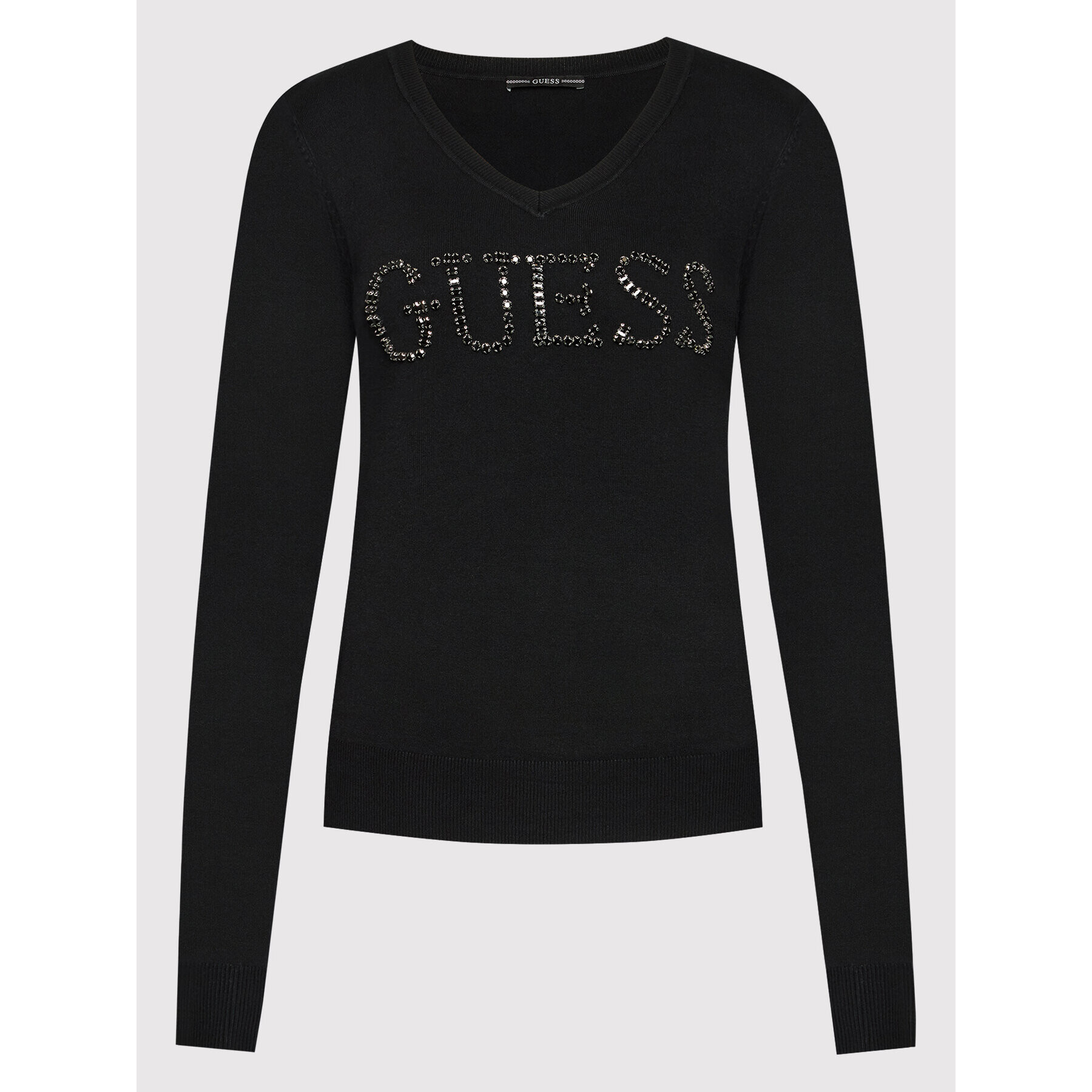 Guess Pulover W2RR21 Z2NQ0 Negru Slim Fit - Pled.ro