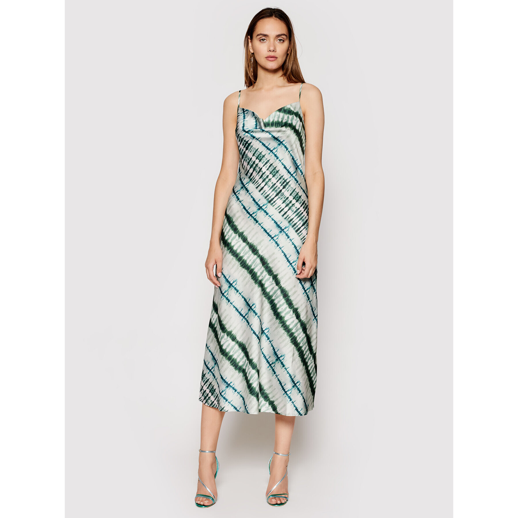 Guess Rochie de vară Akilina W1GK0K WD8G0 Verde Slim Fit - Pled.ro