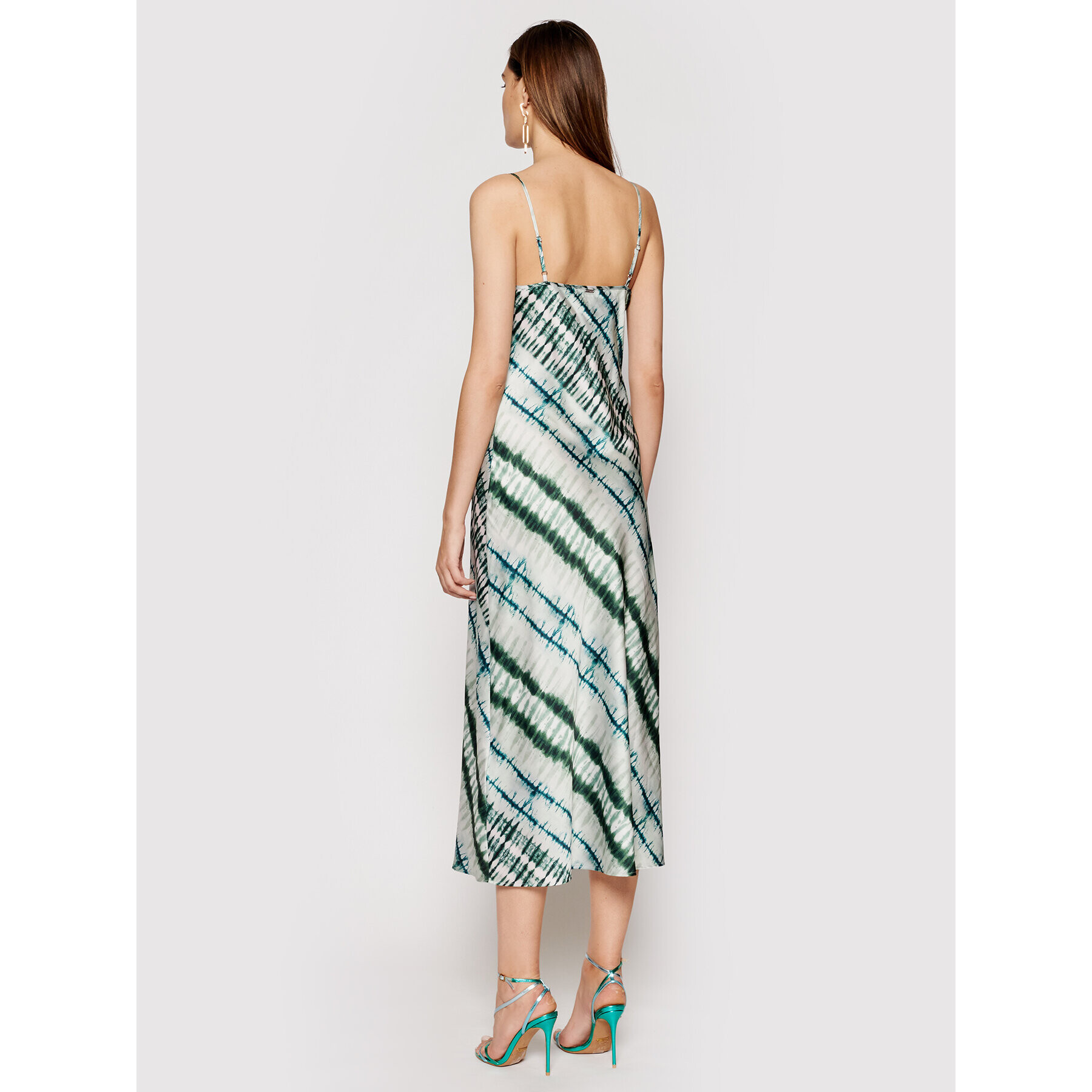 Guess Rochie de vară Akilina W1GK0K WD8G0 Verde Slim Fit - Pled.ro