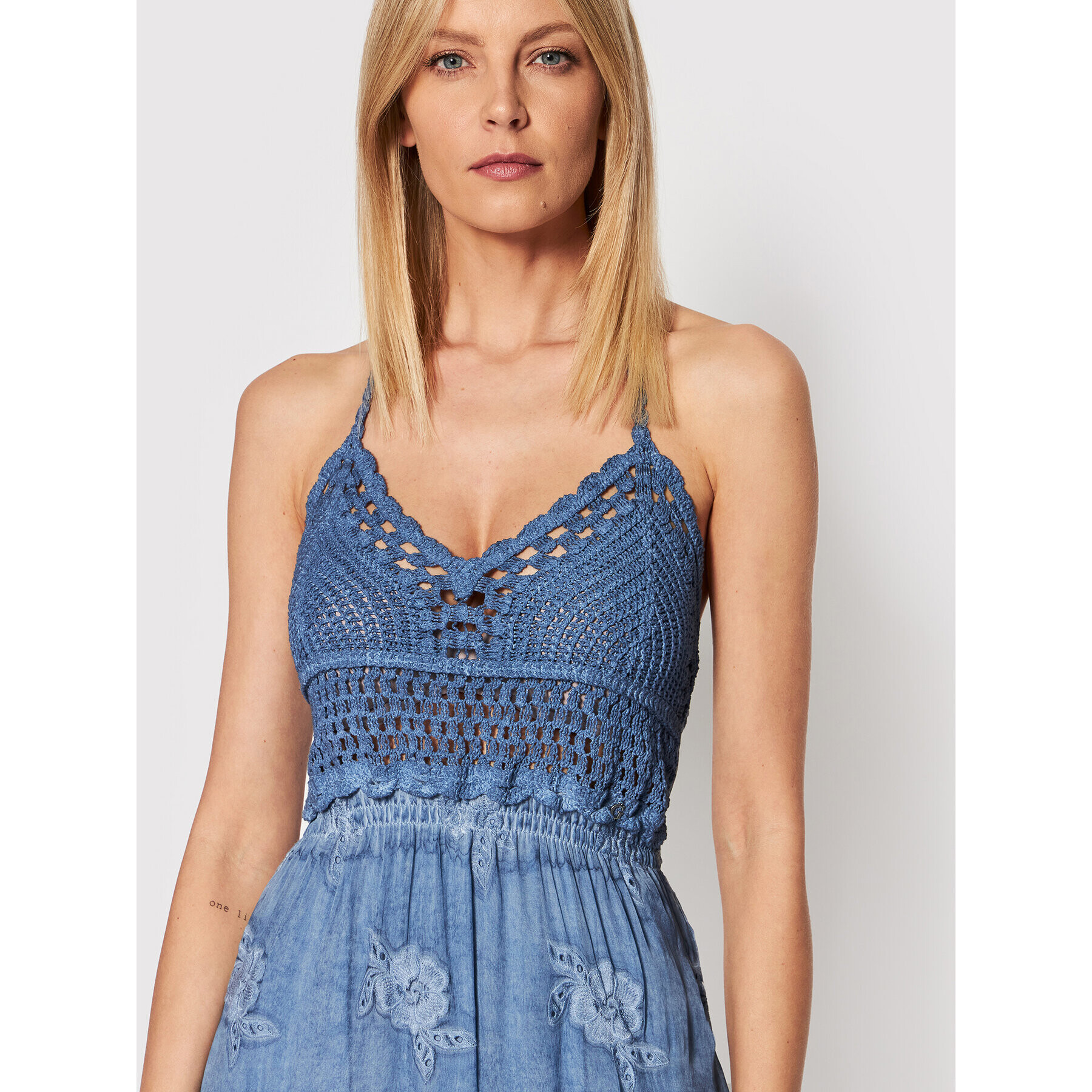 Guess Rochie de vară Tulia W2GK60 WEKE0 Bleumarin Regular Fit - Pled.ro