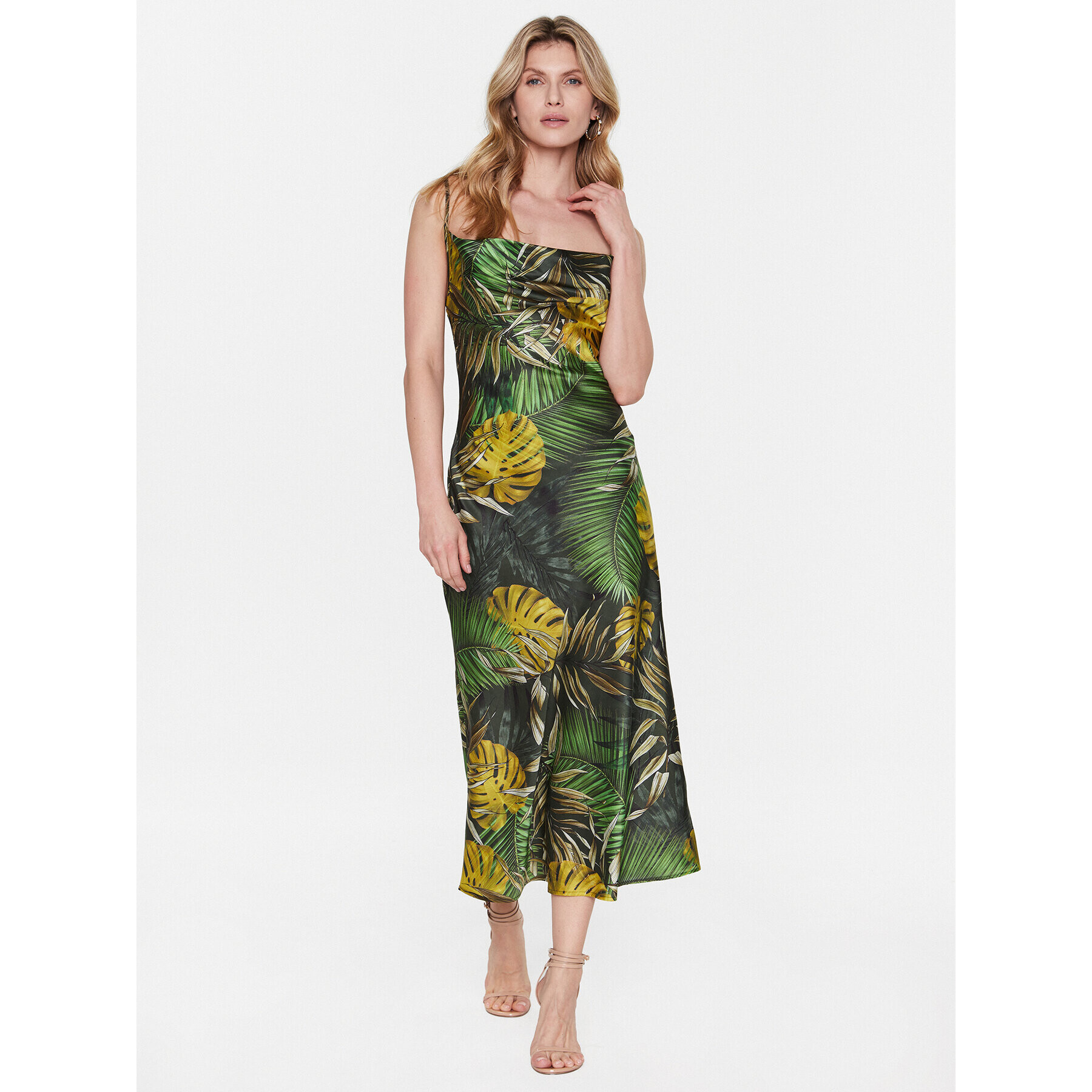 Guess Rochie de zi Akilina W3GK85 WD8G2 Verde Regular Fit - Pled.ro