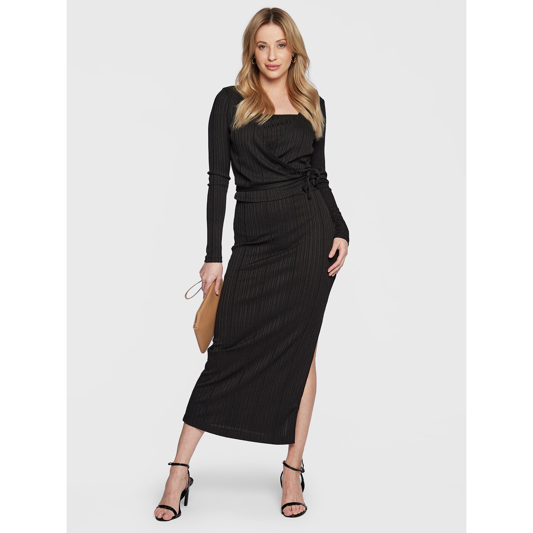 Guess Rochie de zi Esmeralda W3RK59 KBKR2 Negru Slim Fit - Pled.ro