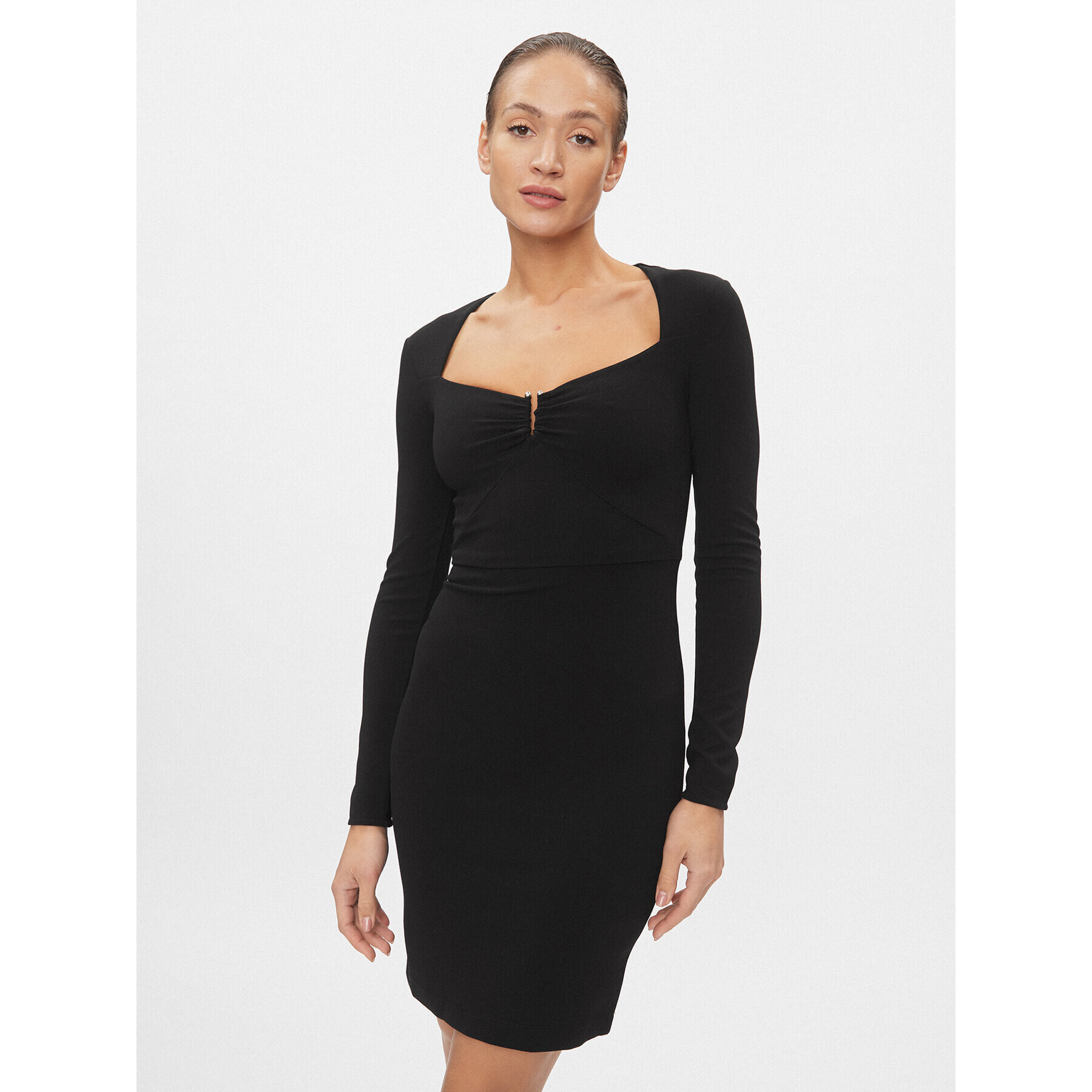 Guess Rochie de zi Evelina W4RK53 KC2A2 Negru Slim Fit - Pled.ro