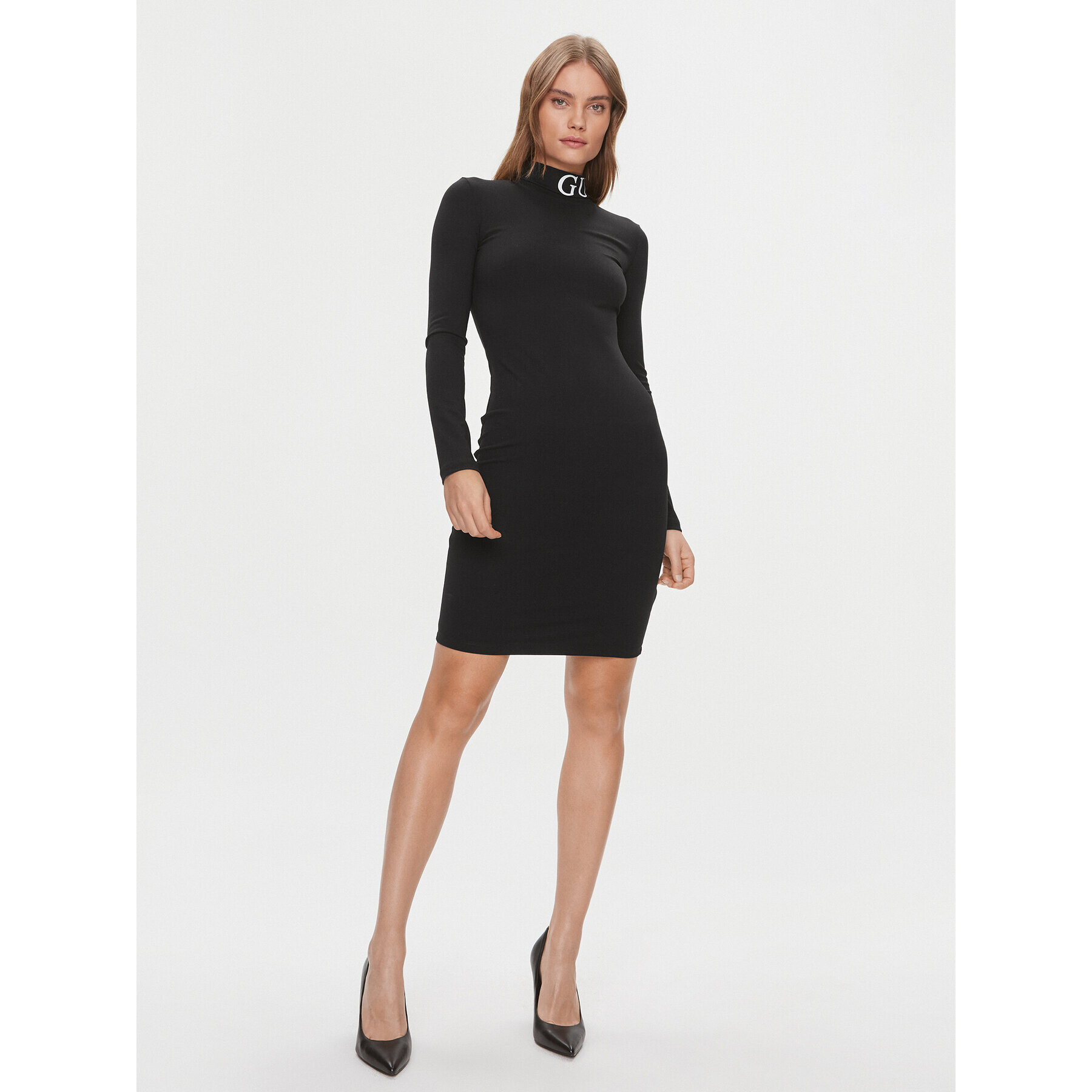 Guess Rochie de zi Giulia V4RK01 MC04N Negru Slim Fit - Pled.ro