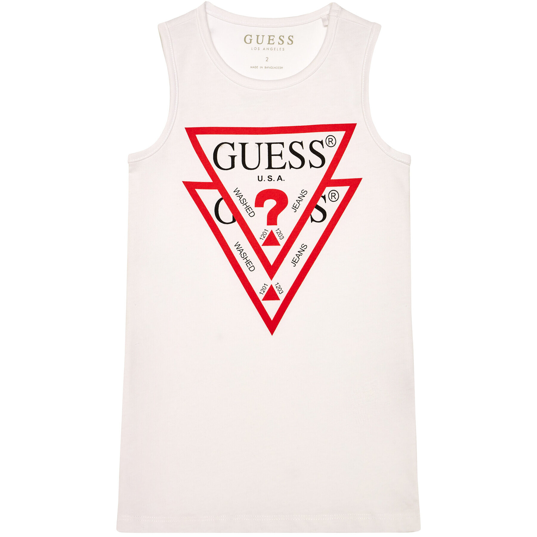 Guess Rochie de zi K92K31 K82F0 Alb Regular Fit - Pled.ro