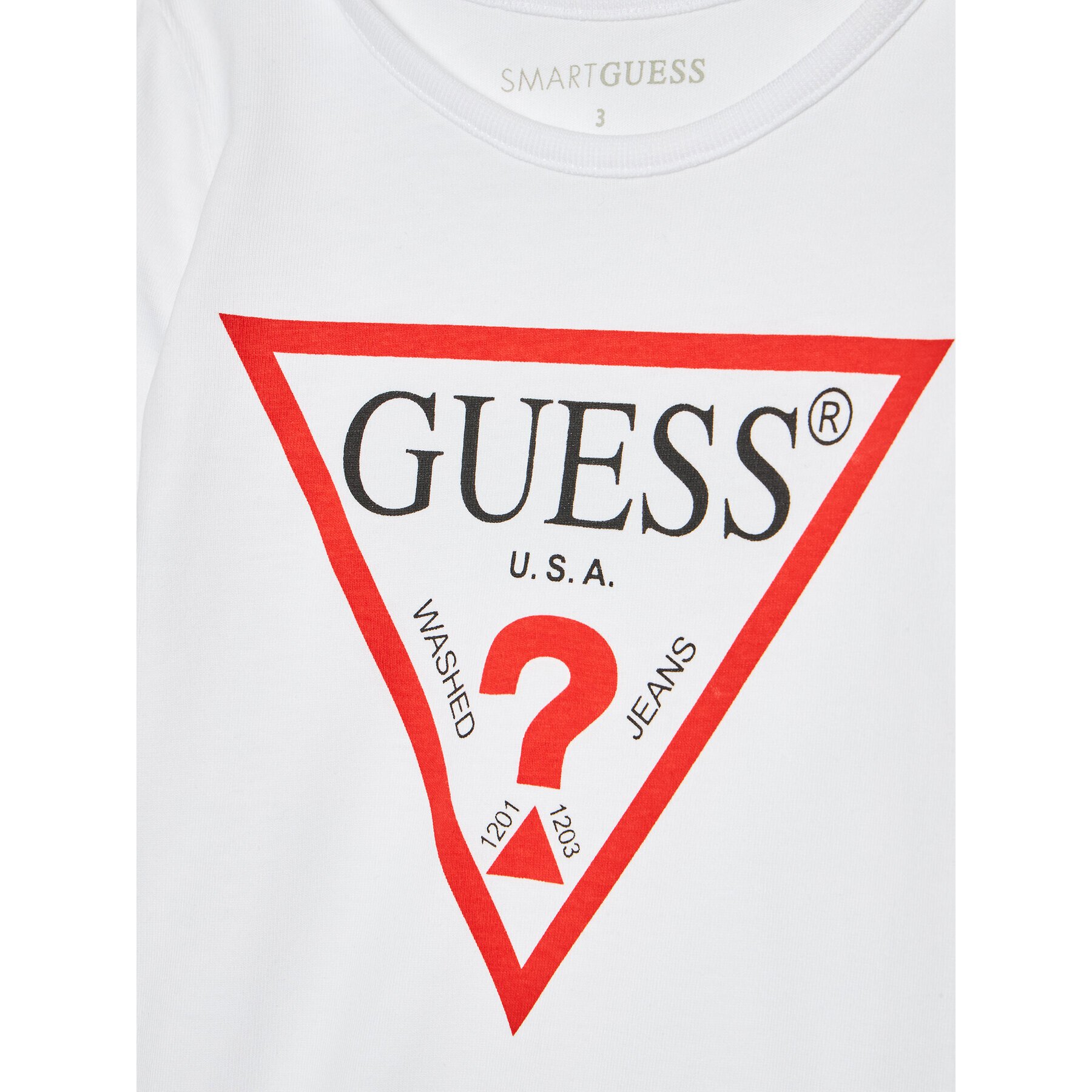 Guess Rochie de zi K93K22 KAUD0 Alb Regular Fit - Pled.ro