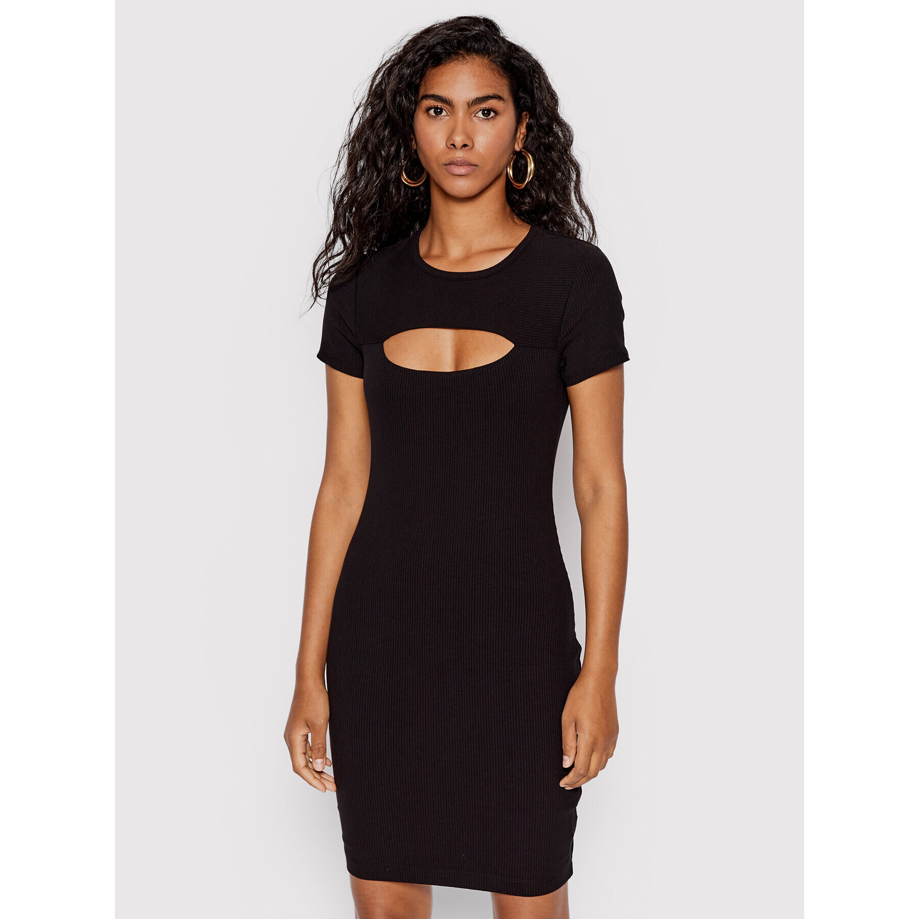 Guess Rochie tricotată Lana WBYK95 KB9E2 Negru Slim Fit - Pled.ro