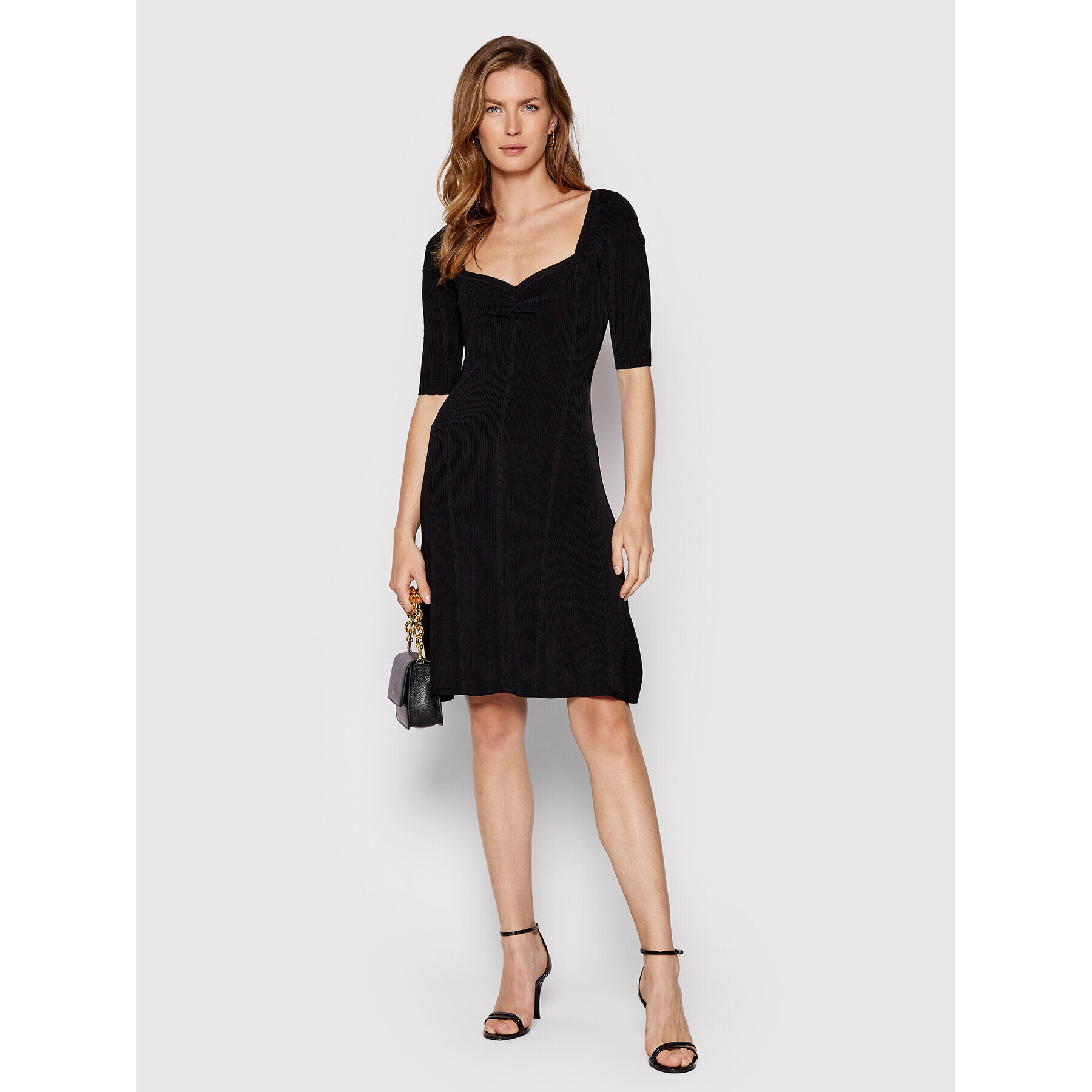 Guess Rochie de zi W2YK53 Z30K0 Negru Flare Fit - Pled.ro