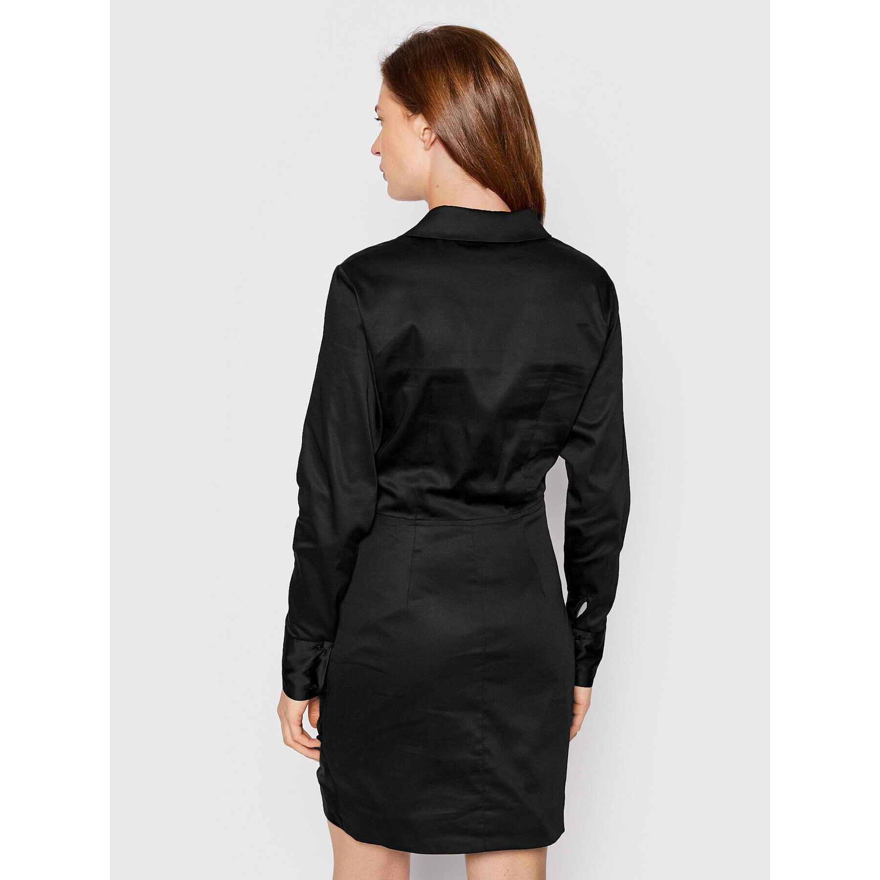 Guess Rochie tip cămașă Dominique W2YK84 WE2Q0 Negru Regular Fit - Pled.ro