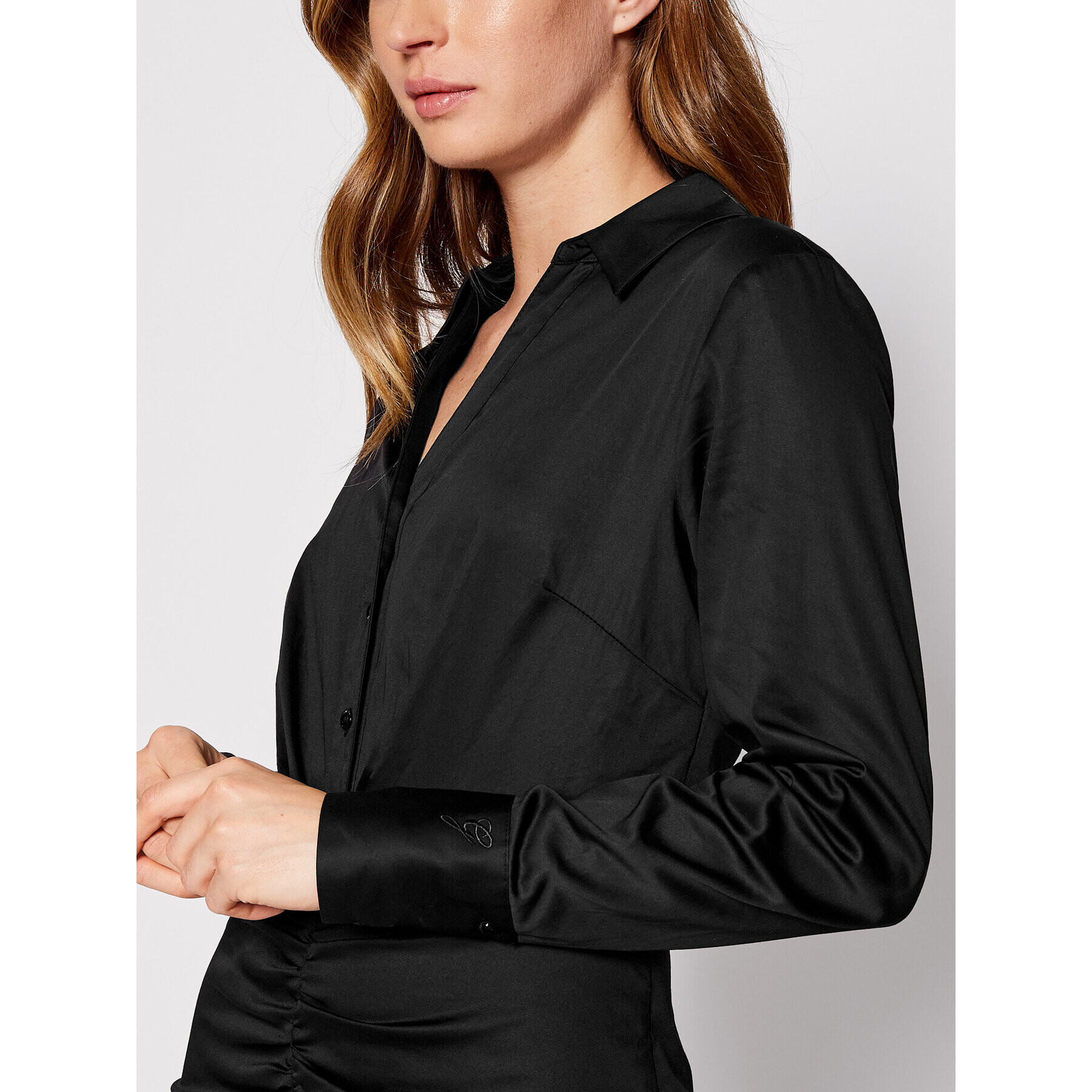 Guess Rochie tip cămașă Dominique W2YK84 WE2Q0 Negru Regular Fit - Pled.ro