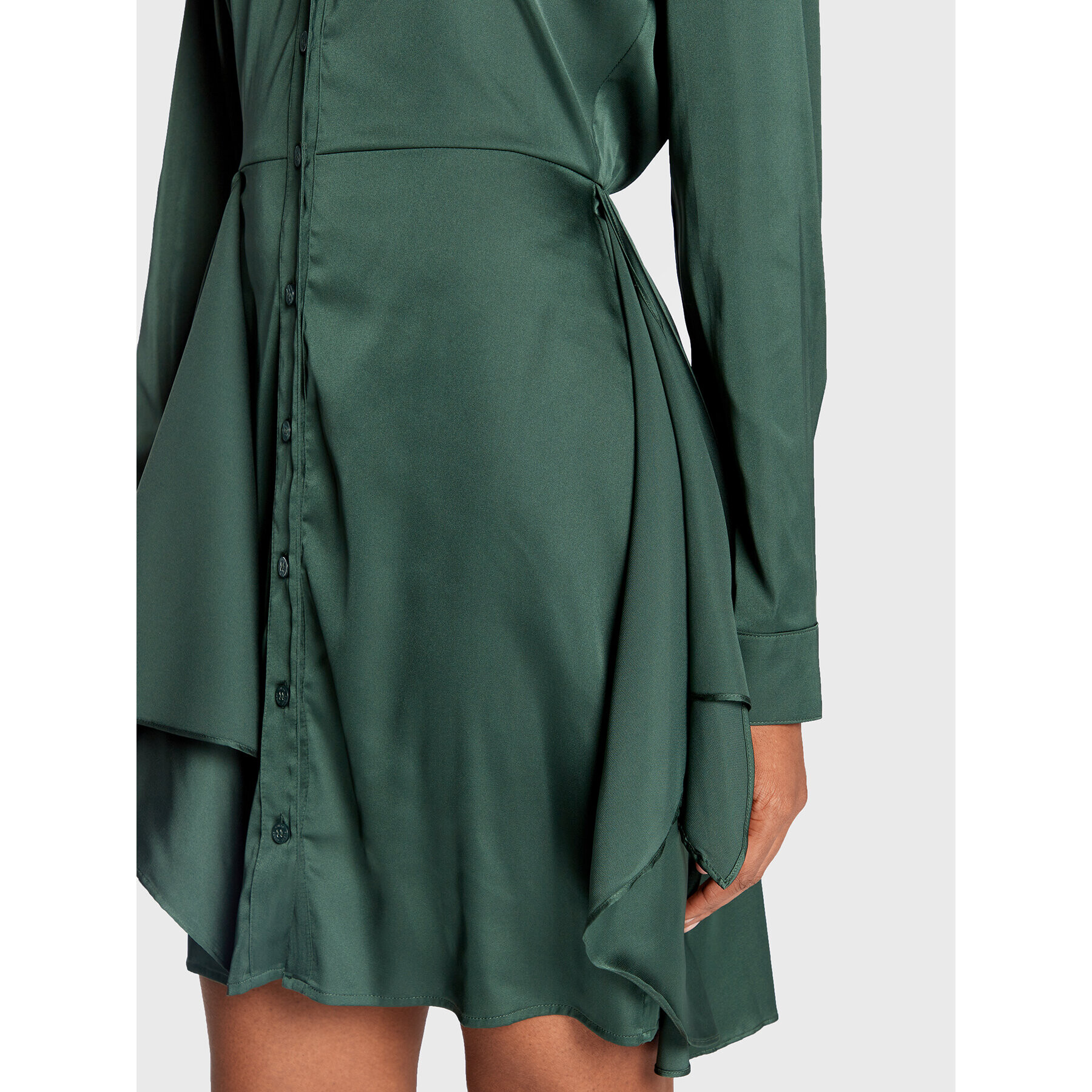 Guess Rochie tip cămașă W2BK83 WF1T2 Verde Regular Fit - Pled.ro