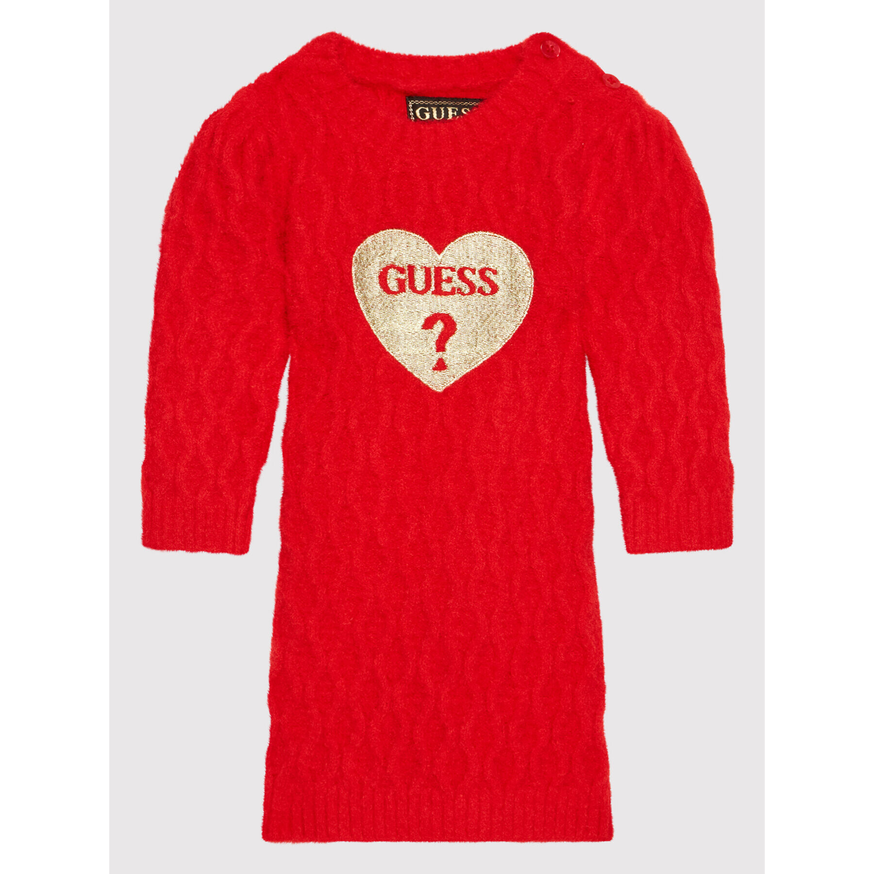 Guess Rochie tricotată A1BK02 Z2WS0 Roșu Regular Fit - Pled.ro