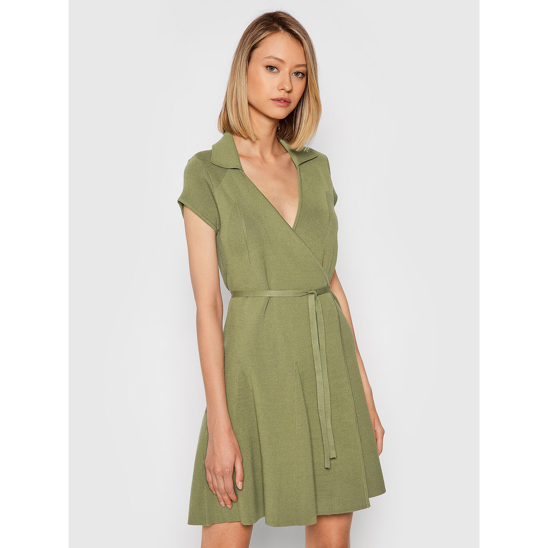 Guess Rochie tricotată Alessia W1YK00 R2BF4 Verde Regular Fit - Pled.ro