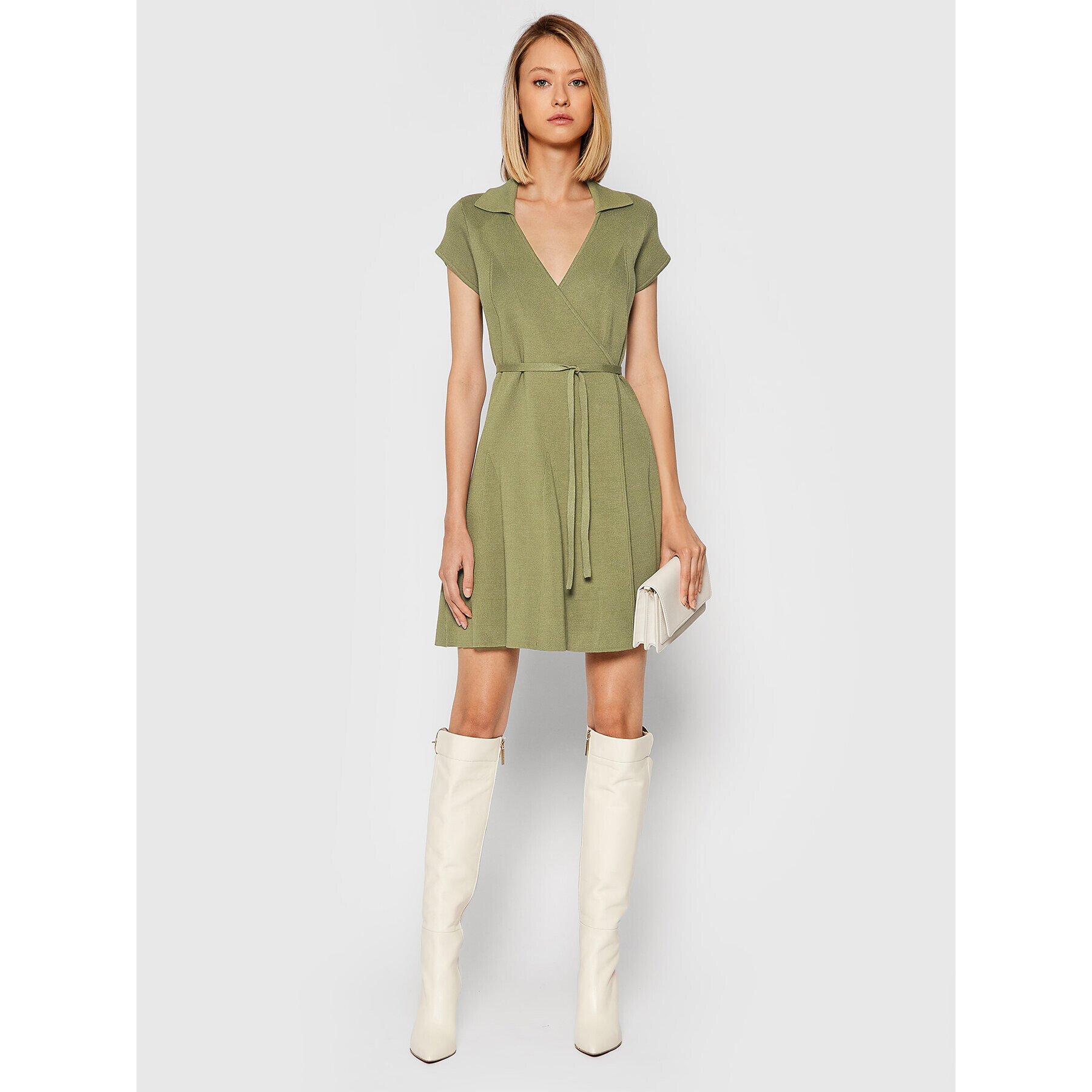 Guess Rochie tricotată Alessia W1YK00 R2BF4 Verde Regular Fit - Pled.ro